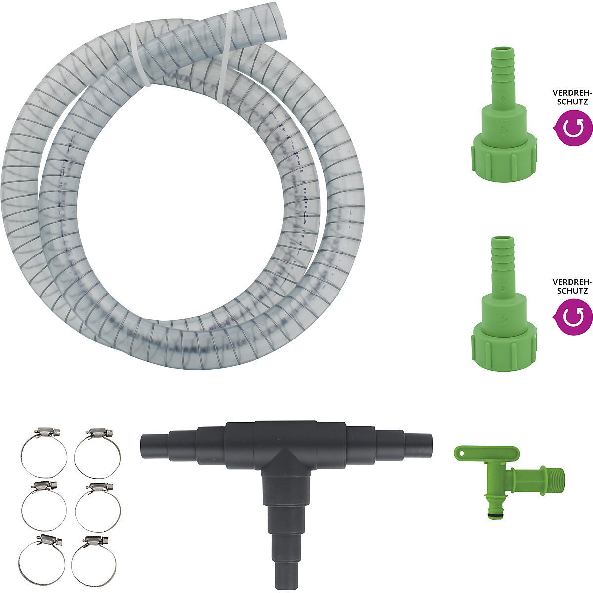 Conector pentru rezervor IBC, set pentru 2 rezervoare