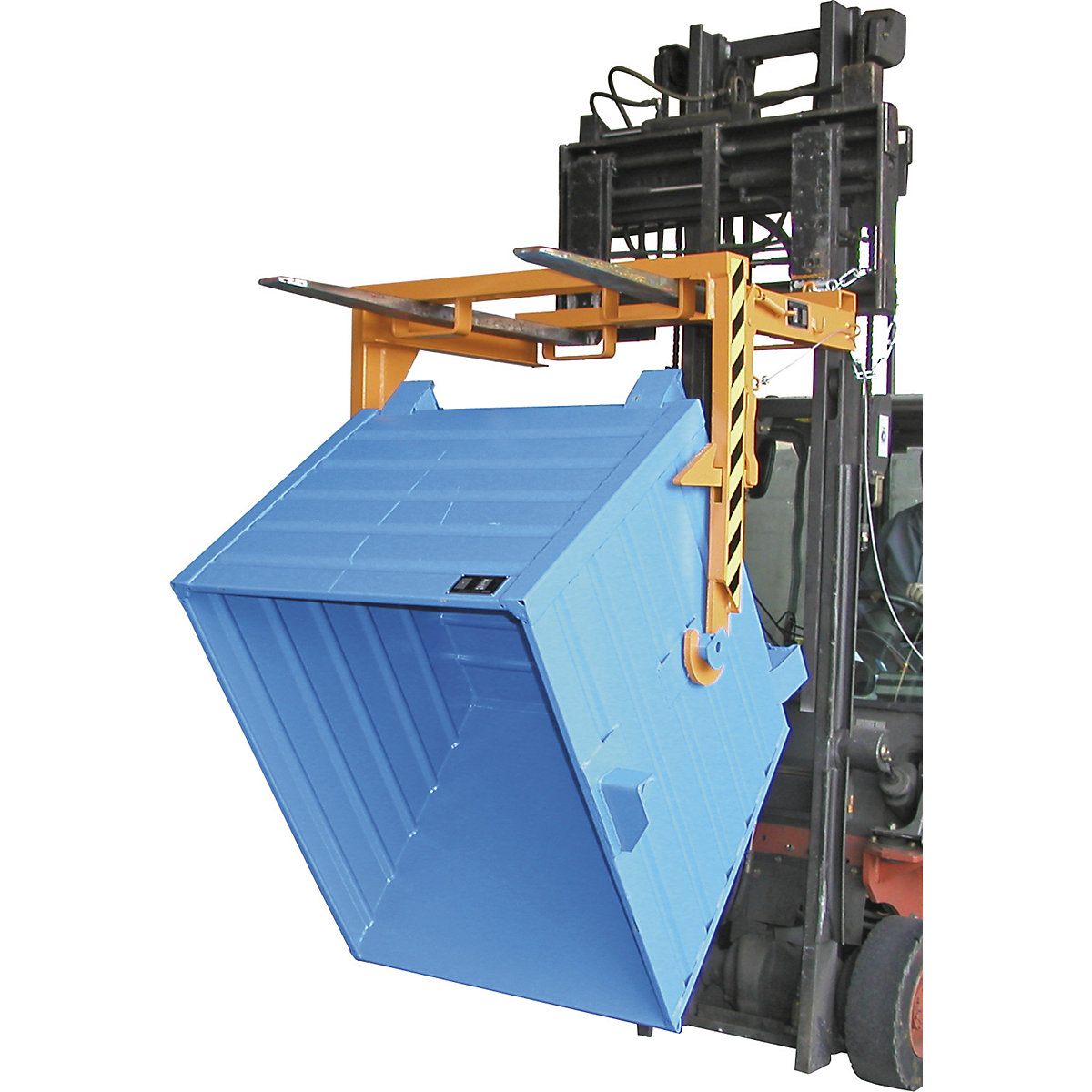 Forklift support bar for tilting skips and stacking containers – eurokraft pro (Product illustration 5)-4