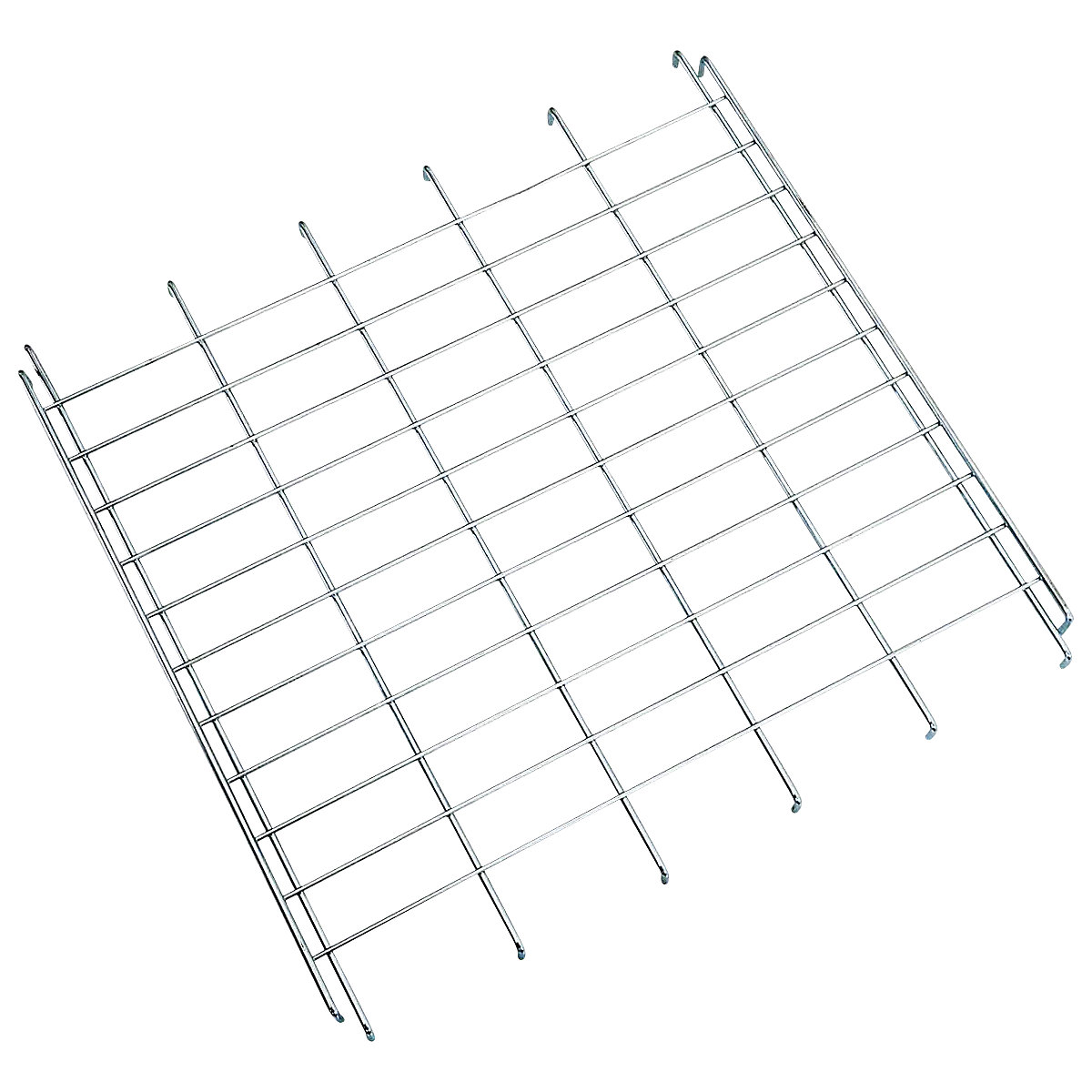 Hook-in steel intermediate shelf for laundry container