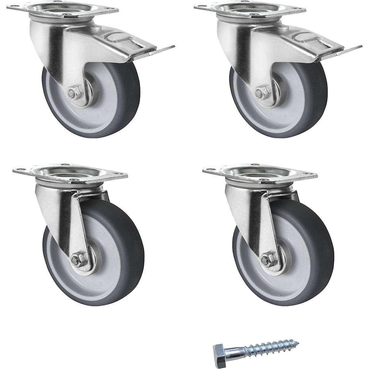 Set of castors
