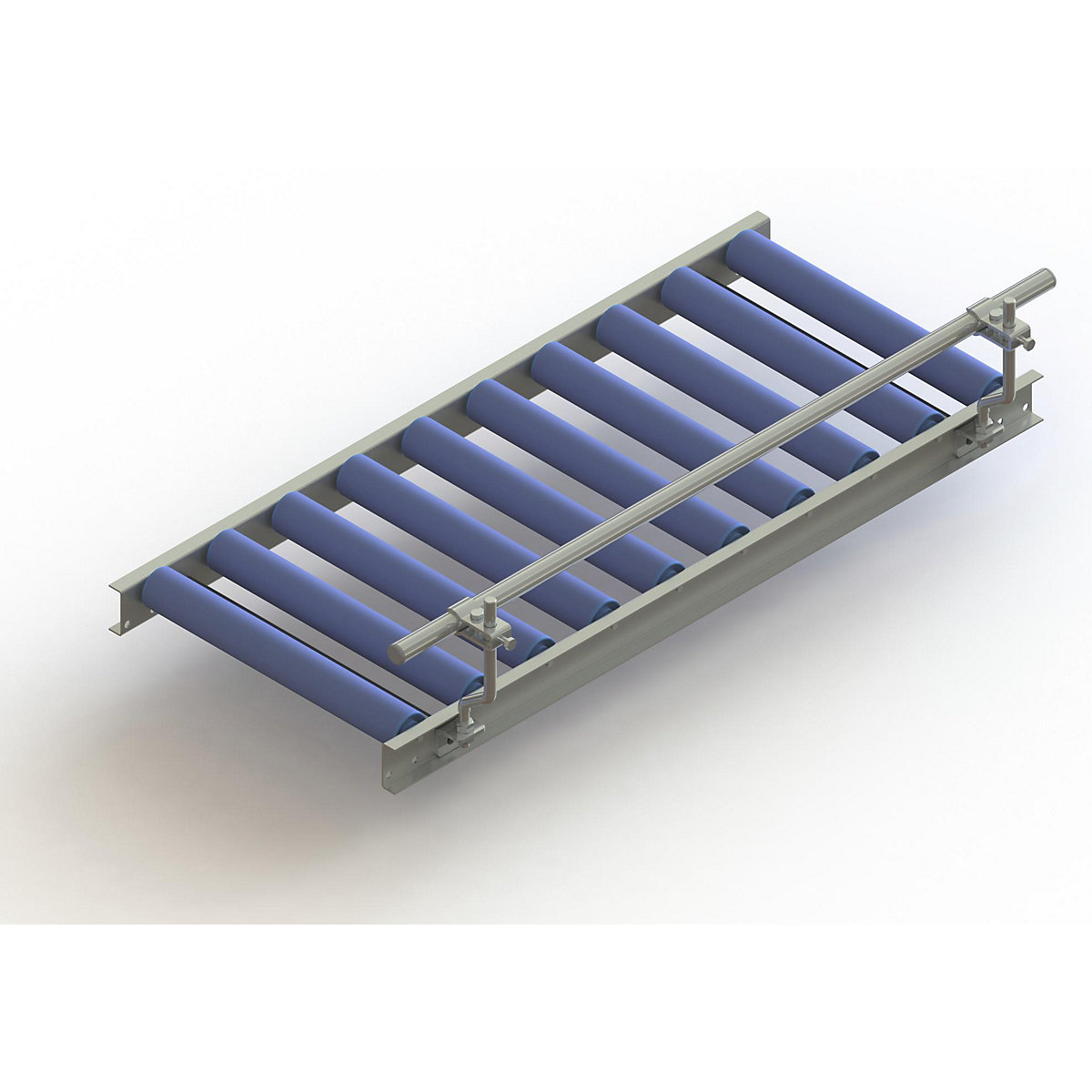 Side guide rail for straight sections of the skate wheel conveyor - Gura