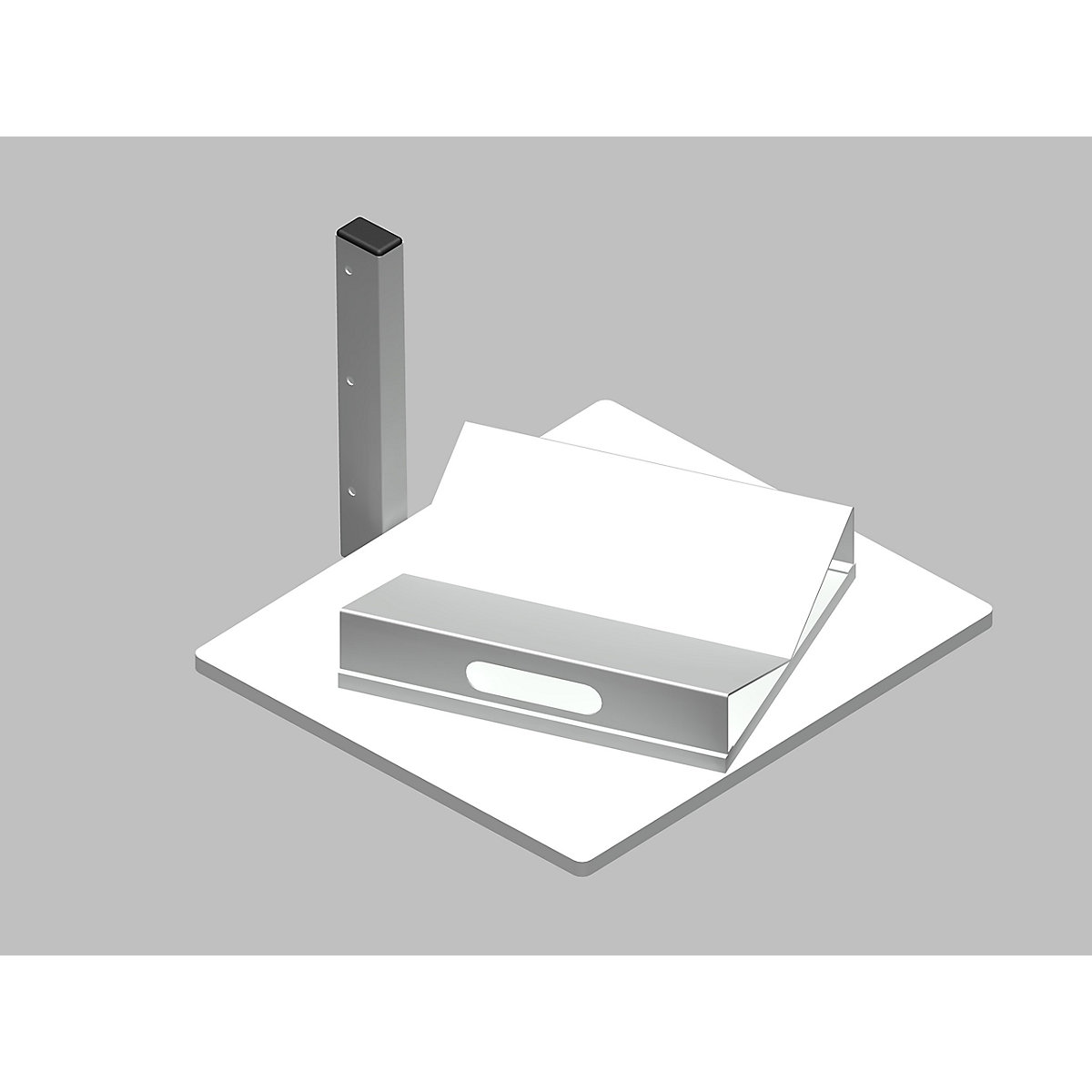 V-shaped block with platform