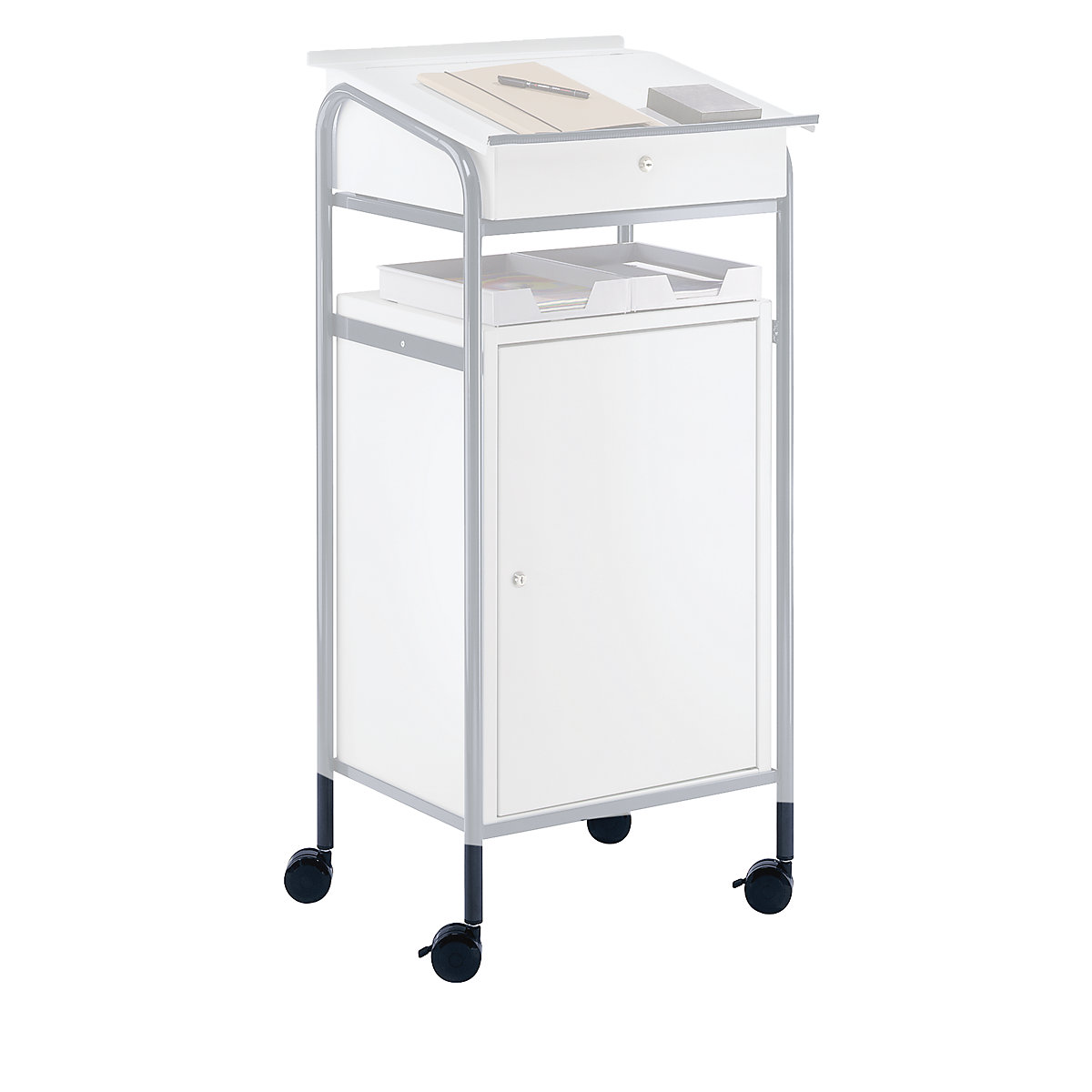 Wheel set for pedestal desk - eurokraft pro