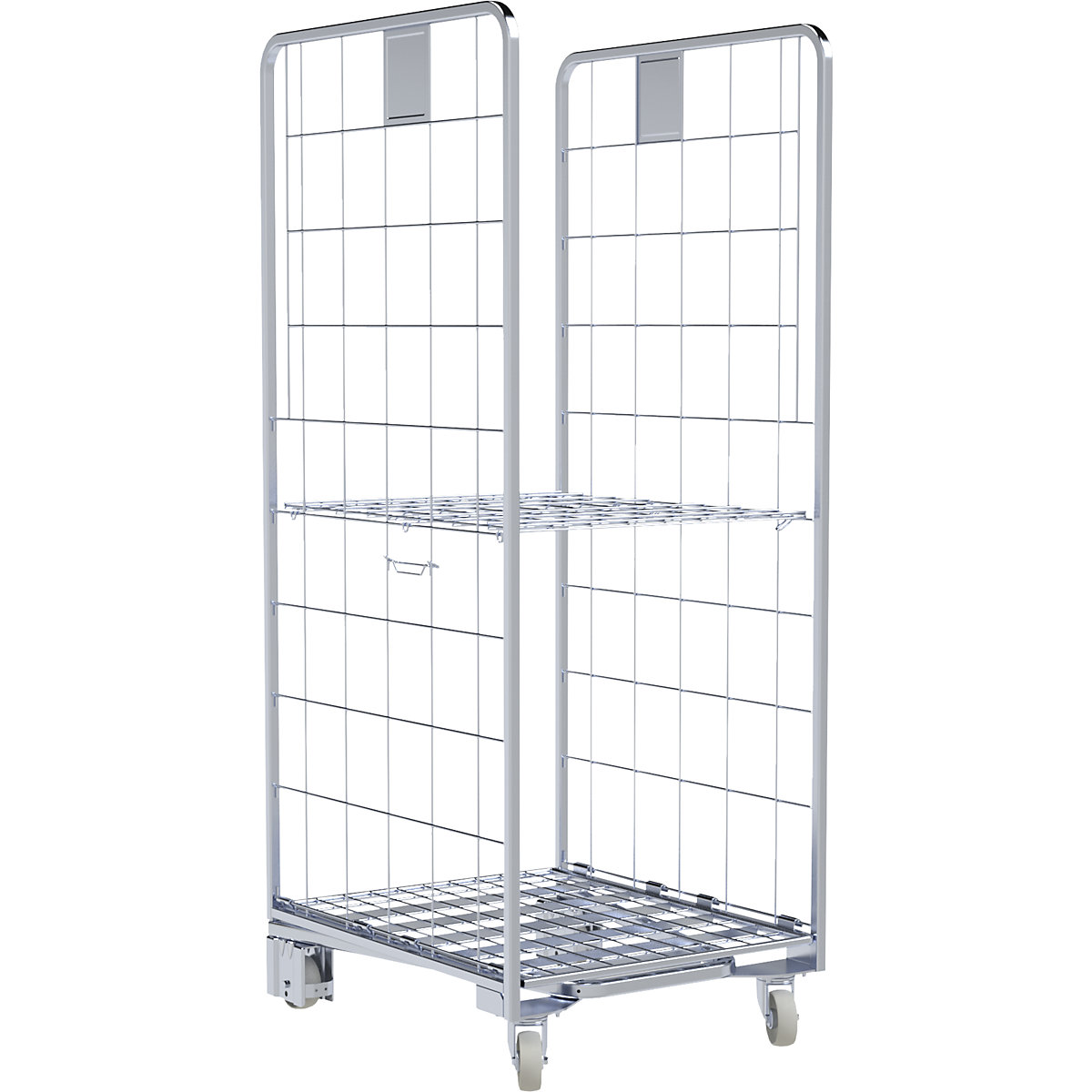 Wire mesh intermediate shelf