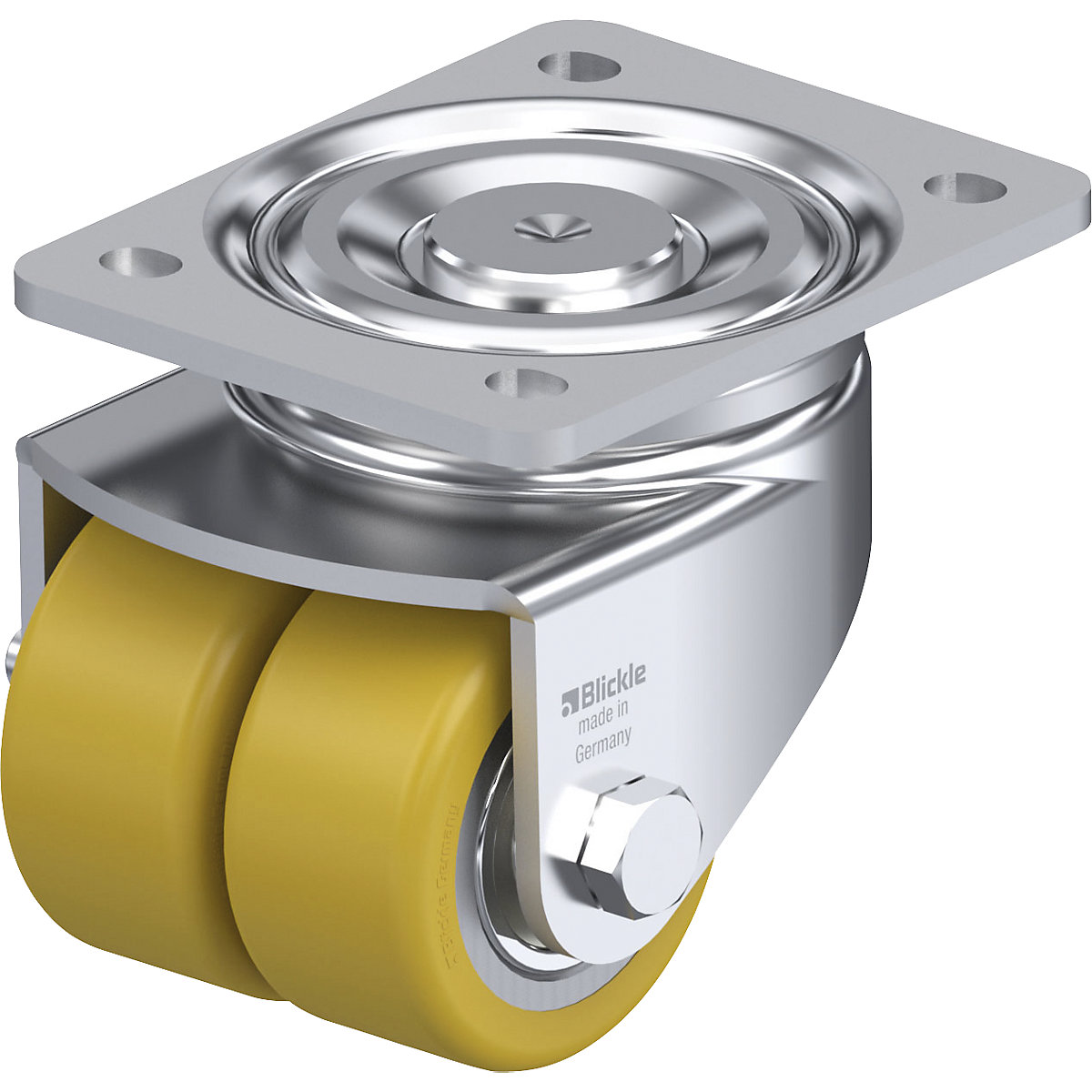 LHD-VSTH sheet steel double swivel castor – Blickle