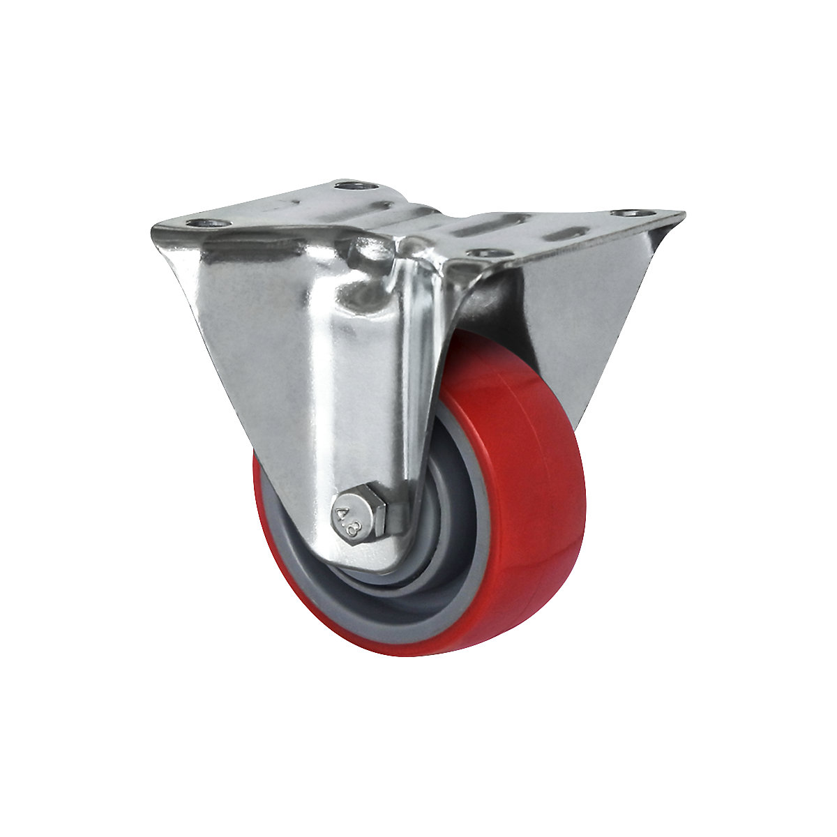 PU tyre, red on nylon rim - eurokraft basic