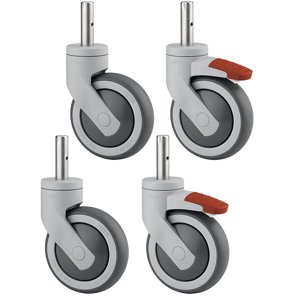 Plastic castor, offered as a set - TENTE