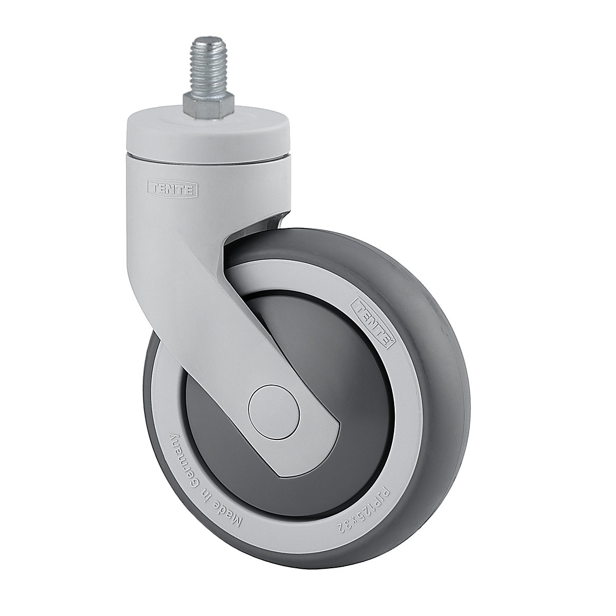 Plastic castor with threaded pin - TENTE