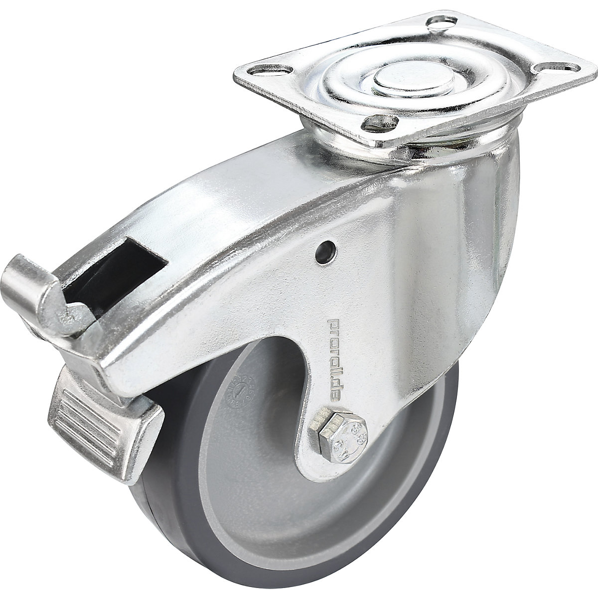 Set of thermoplastic rubber tyres, with mounting plate – Proroll (Product illustration 4)-3