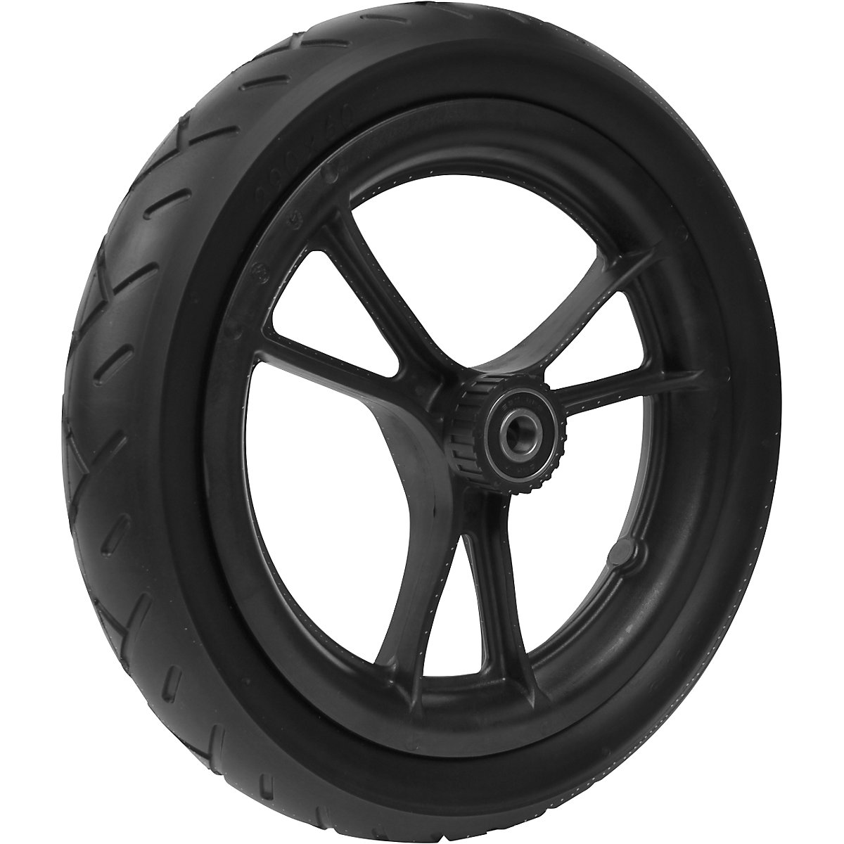 Spoke wheel with PU tyres