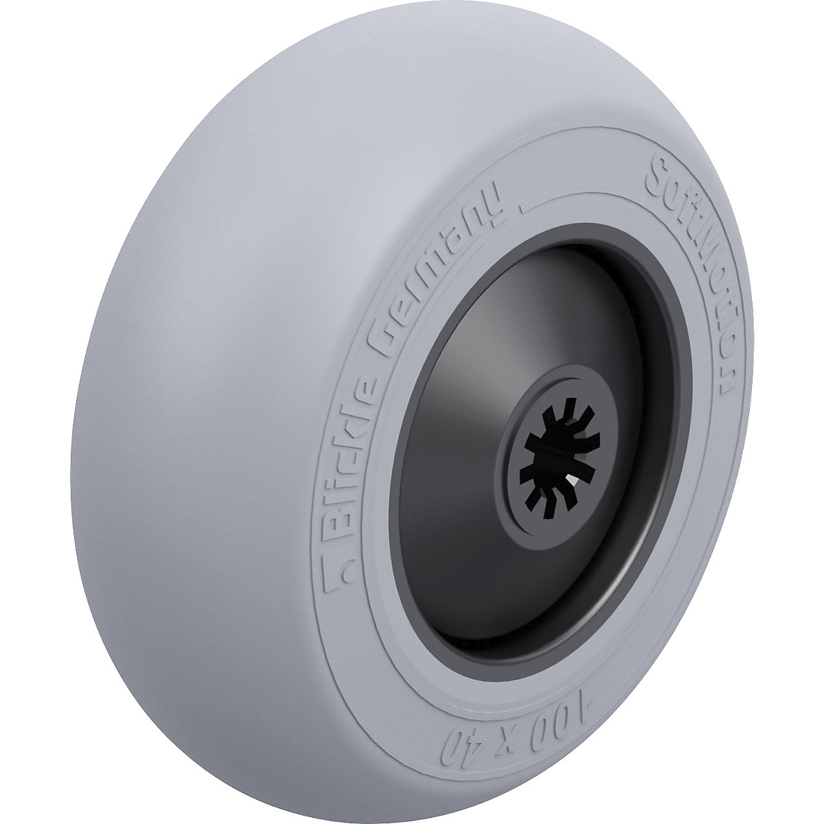 Wheel with soft rubber tyres - Blickle