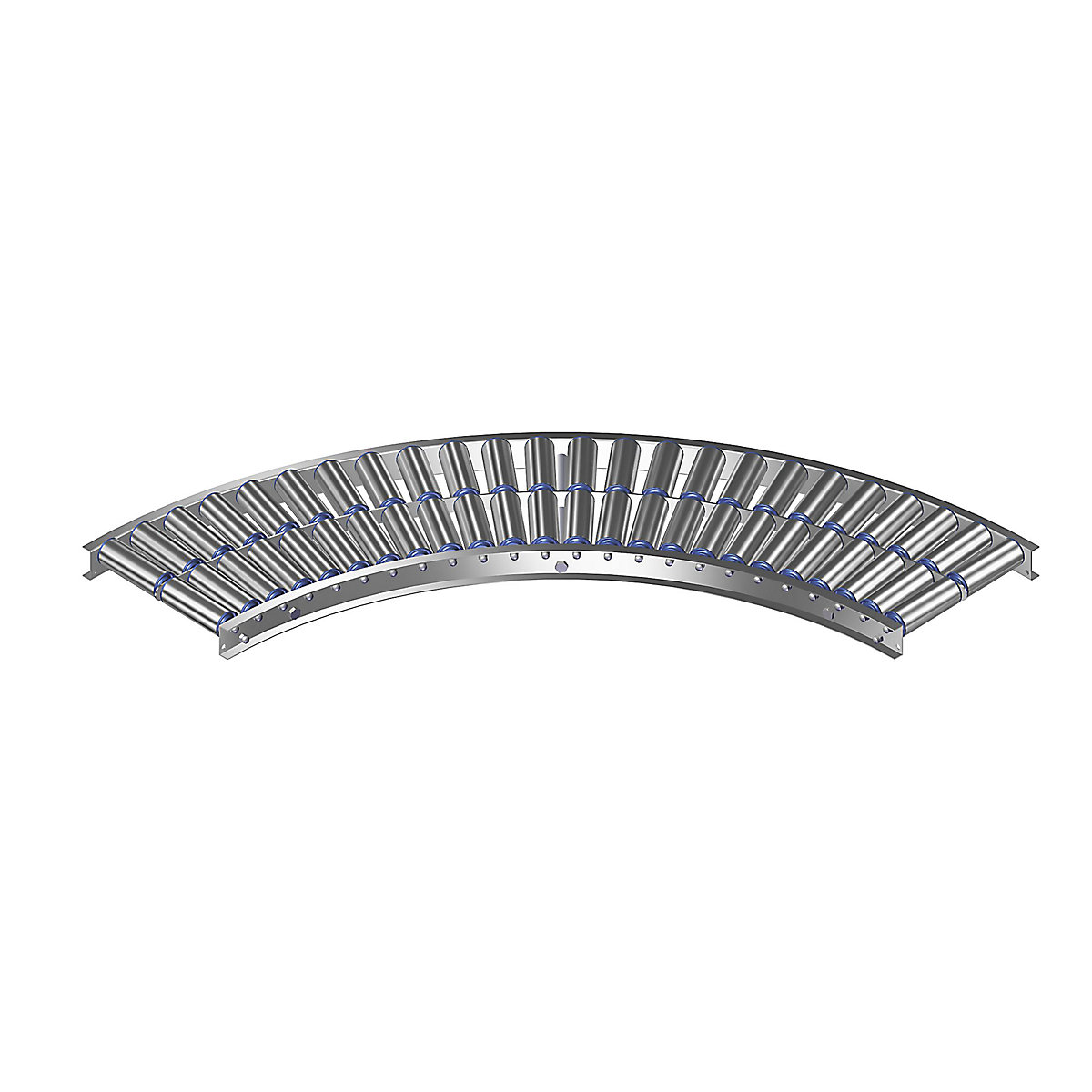 Light duty roller conveyor, aluminium frame with aluminium rollers - Gura