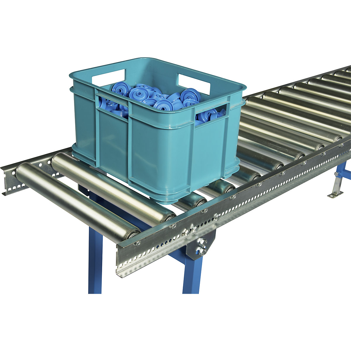 Lightweight roller conveyor, zinc-plated steel rollers – Blume (Product illustration 2)-1