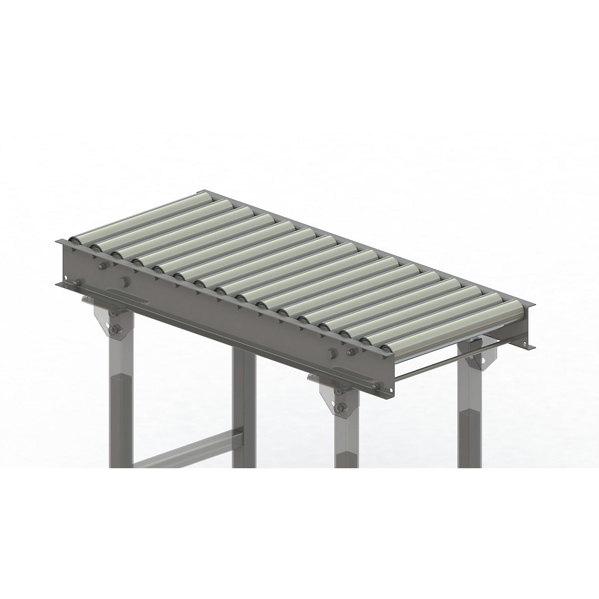 Roller conveyor, steel frame with zinc plated steel rollers - Gura