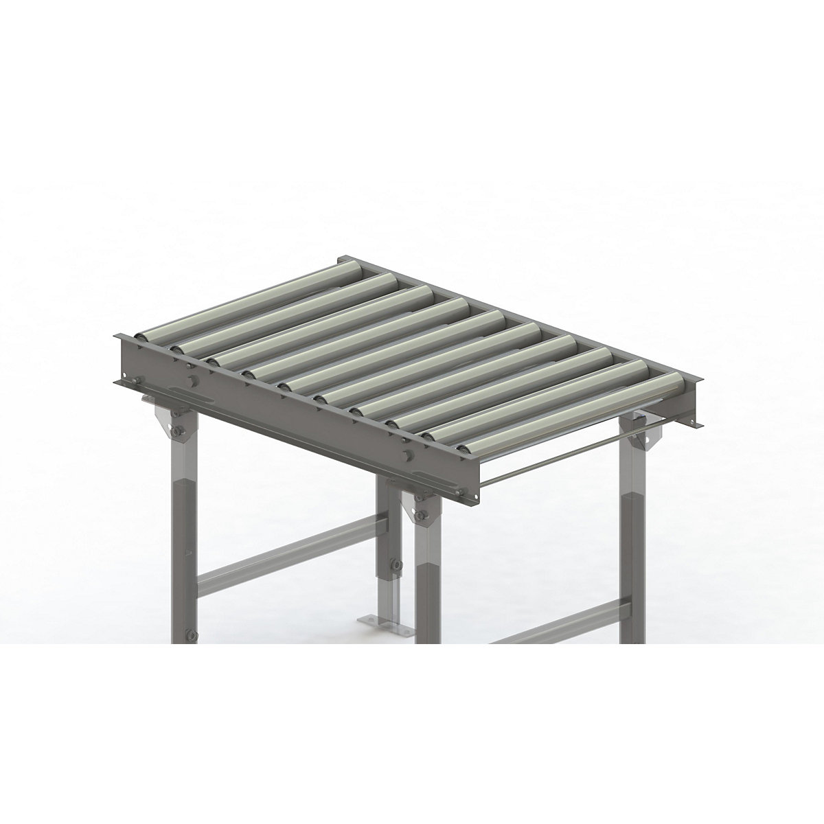 Roller conveyor, steel frame with zinc plated steel rollers - Gura