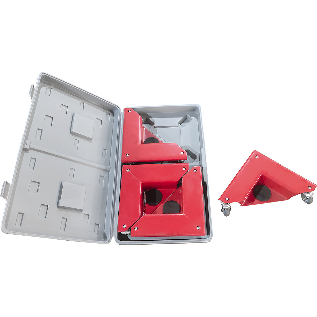 Platformă de transport cu role în trusă din plastic practică (Imagine produs 3)-2