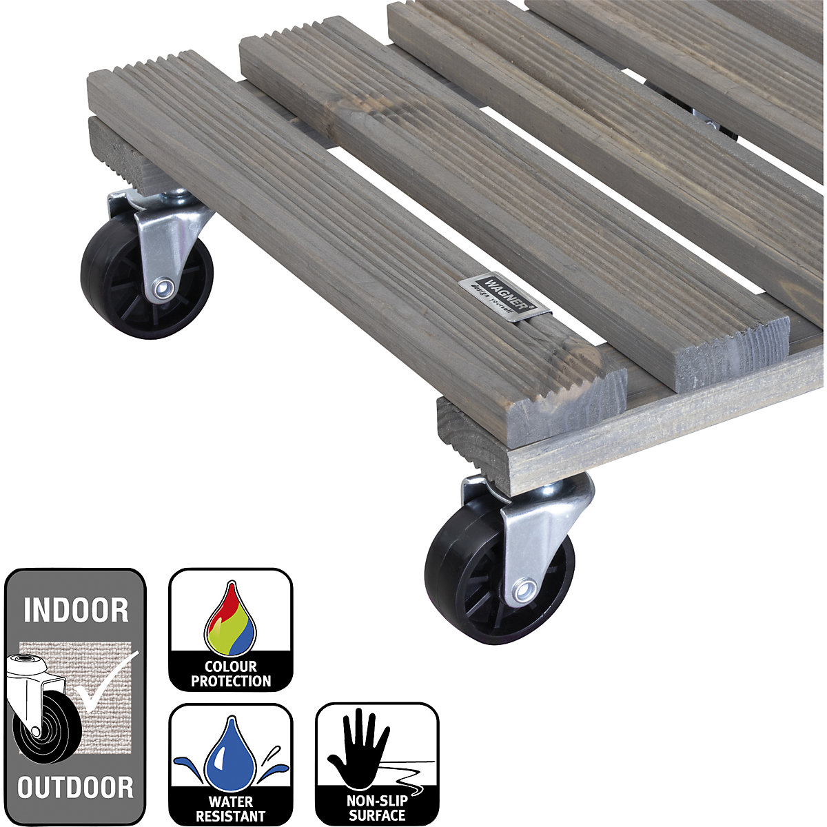 Suport pe roți, pentru plante VINTAGE – Wagner (Imagine produs 4)-3