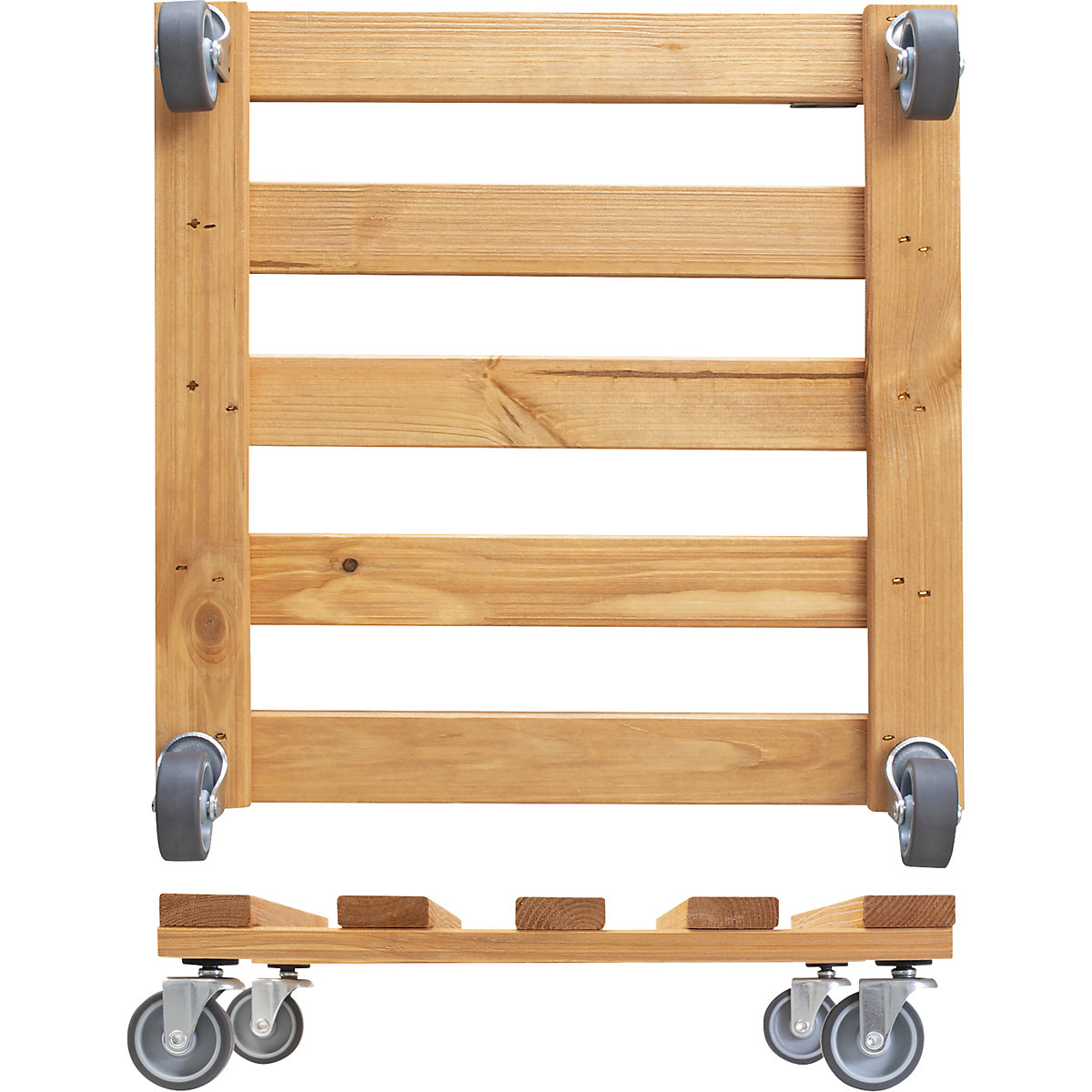 Suport pe roți, pentru plante, lemn PALETTI – Wagner (Imagine produs 6)-5