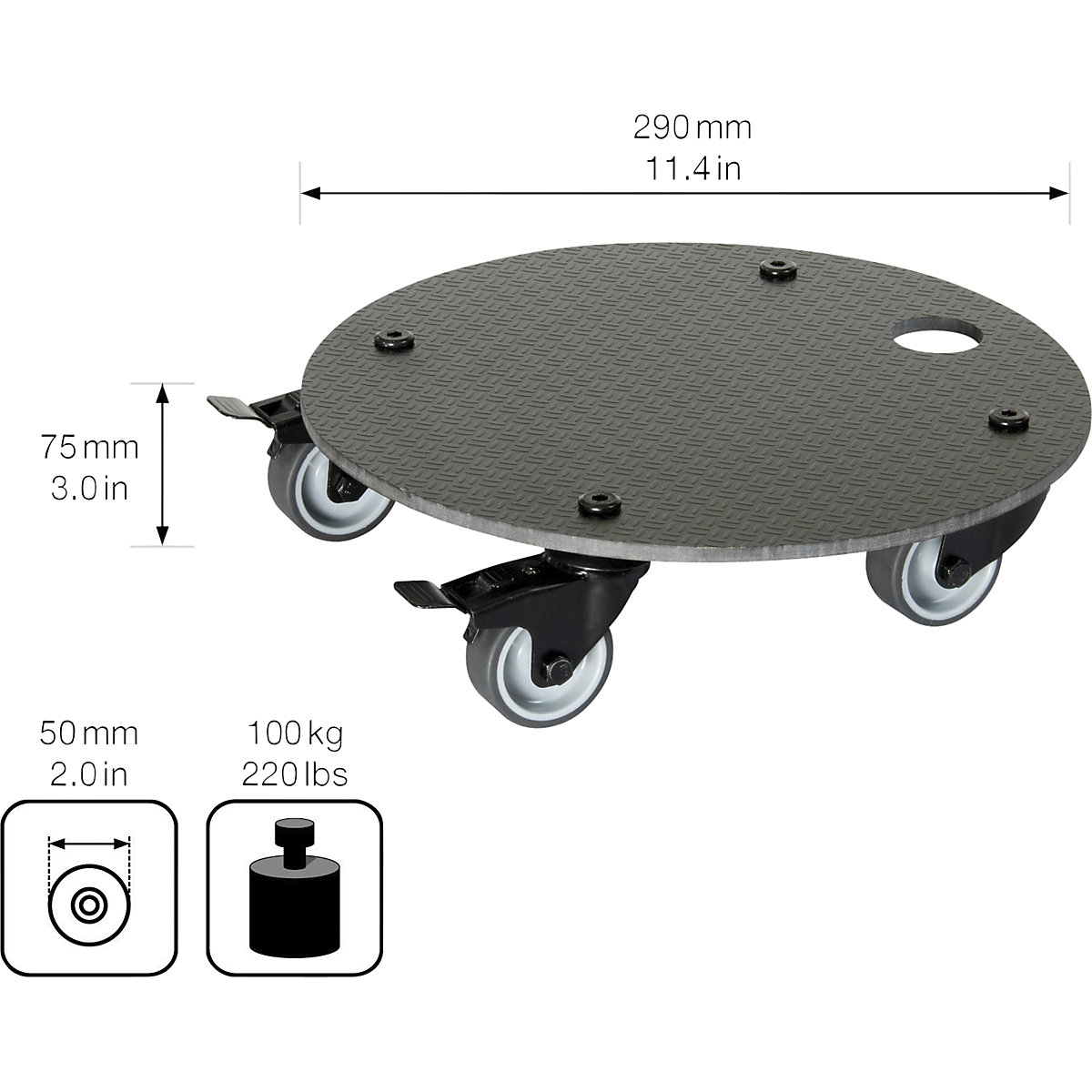 Suport pe roți, pentru plante – Wagner (Imagine produs 2)-1