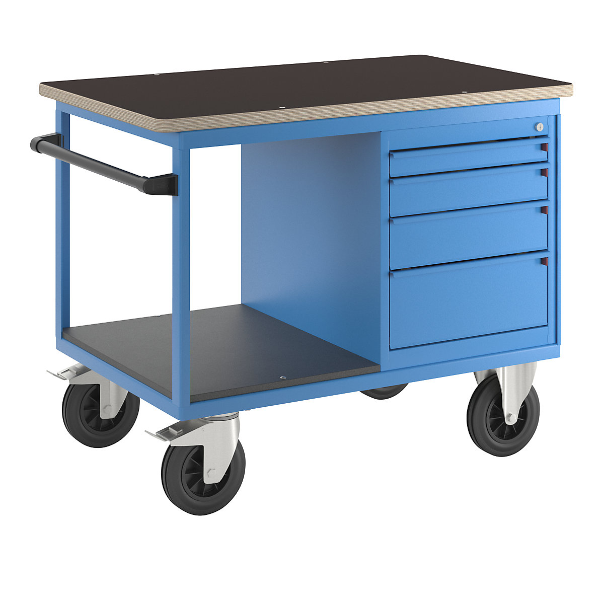 Banc de lucru mobil, capacitate portantă 500 kg &ndash; eurokraft pro