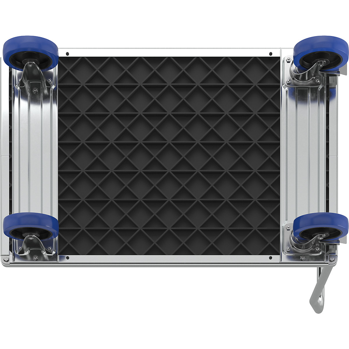 Cărucior cu platformă, cu mâner de acționare tubular – eurokraft pro (Imagine produs 6)-5