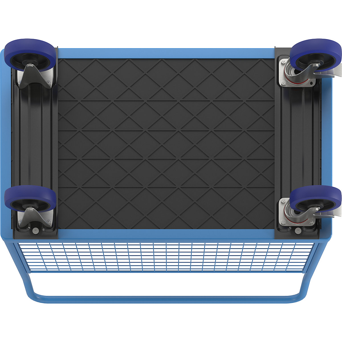 Cărucior cu platformă cu pereți din grilaj – eurokraft pro (Imagine produs 7)-6