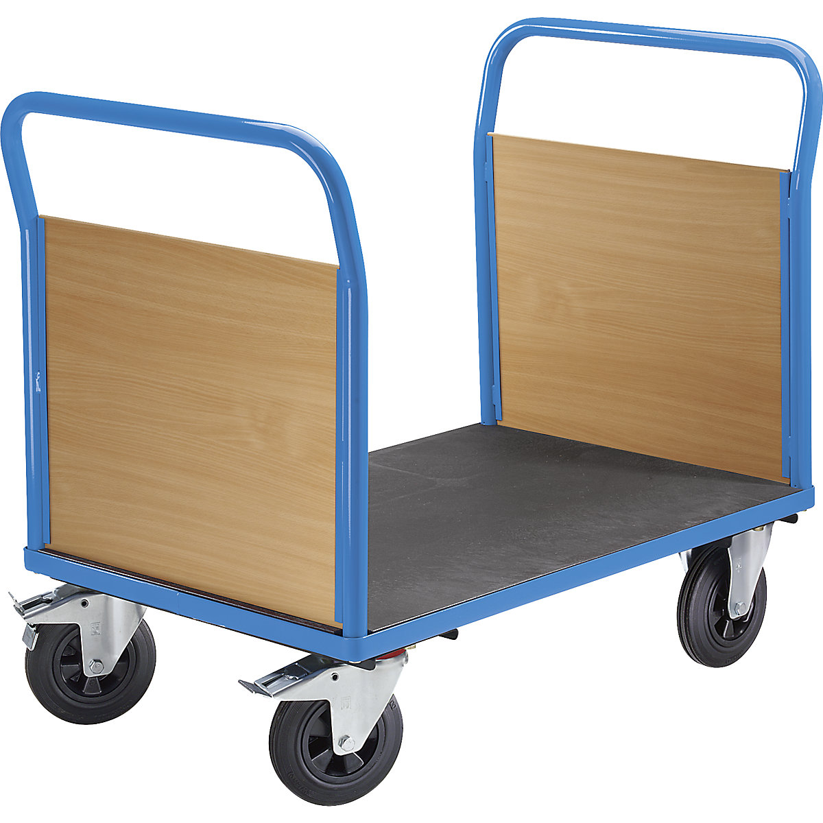 Cărucior cu platformă cu pereți din lemn – eurokraft pro (Imagine produs 2)-1