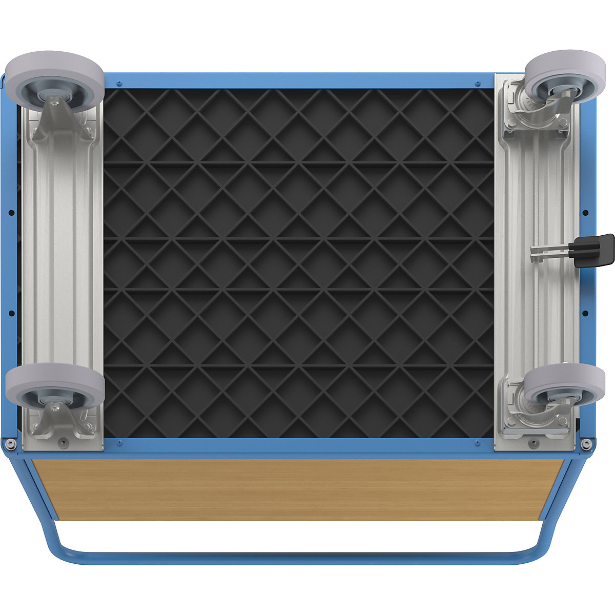 Cărucior cu platformă cu pereți din lemn – eurokraft pro (Imagine produs 7)-6