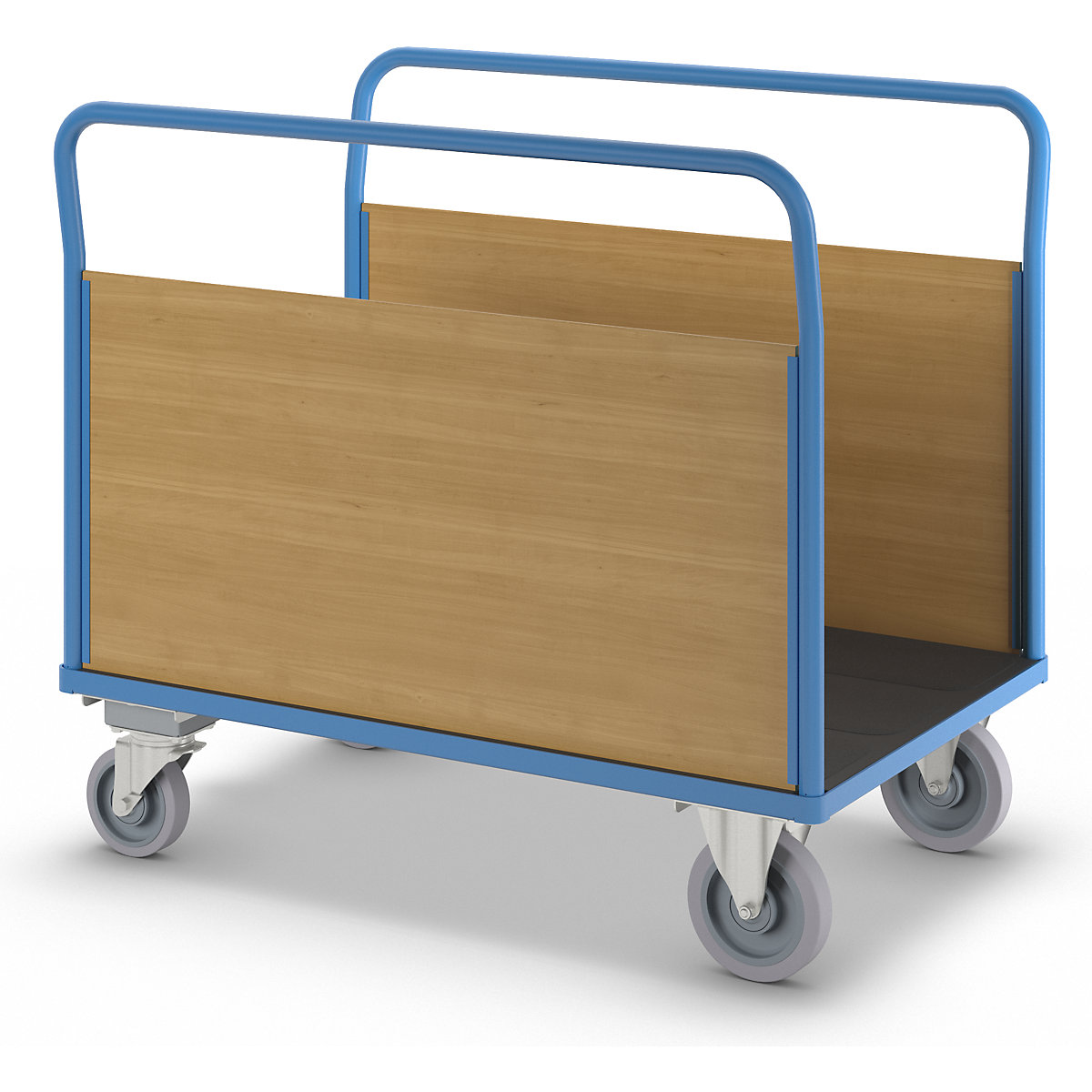 Cărucior cu platformă cu pereți din lemn – eurokraft pro (Imagine produs 8)-7