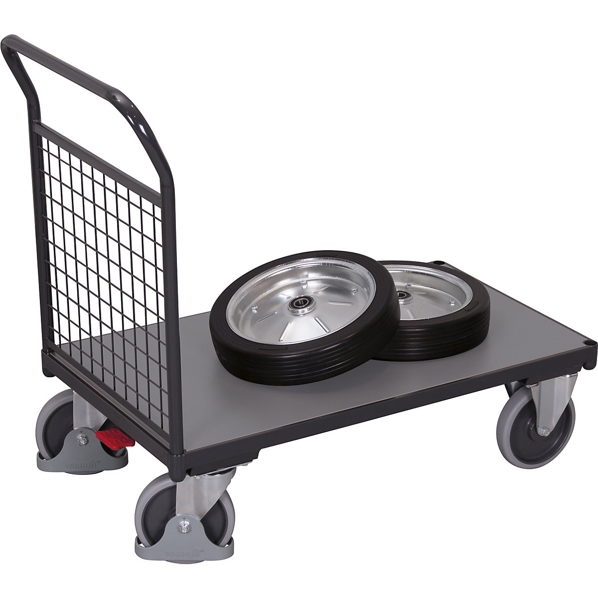 Cărucior cu platformă, cu perete frontal (Imagine produs 2)-1