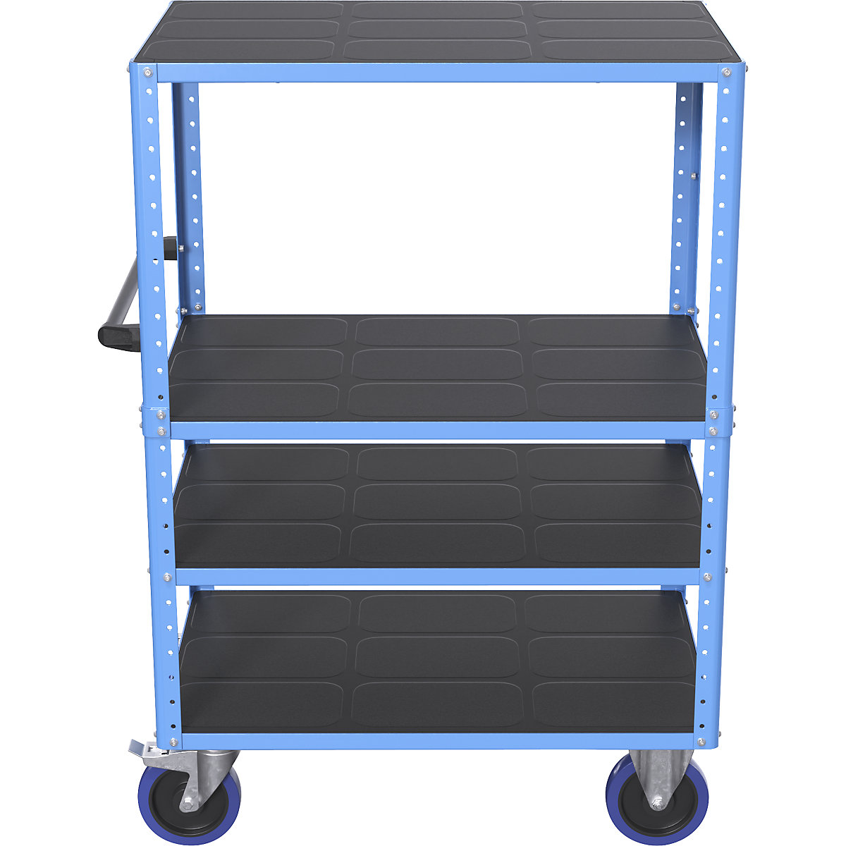 Cărucior etajat CustomLine, deschis pe 4 laturi – eurokraft pro (Imagine produs 7)-6