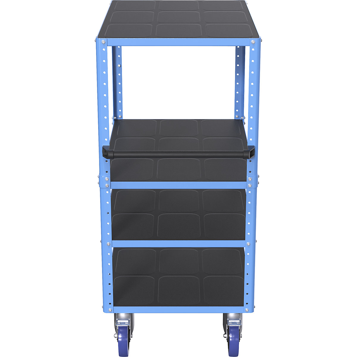 Cărucior etajat CustomLine, deschis pe 4 laturi – eurokraft pro (Imagine produs 8)-7