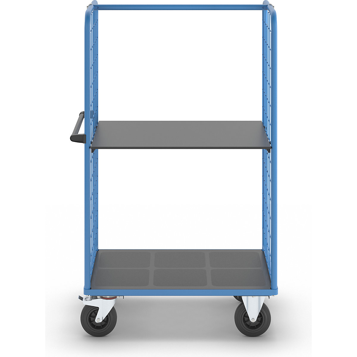 Cărucior etajat cu pereți laterali din grilaj – eurokraft pro (Imagine produs 3)-2