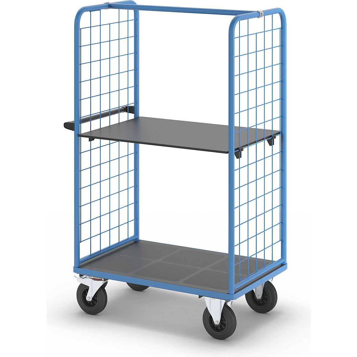 Cărucior etajat cu pereți laterali din grilaj – eurokraft pro (Imagine produs 5)-4