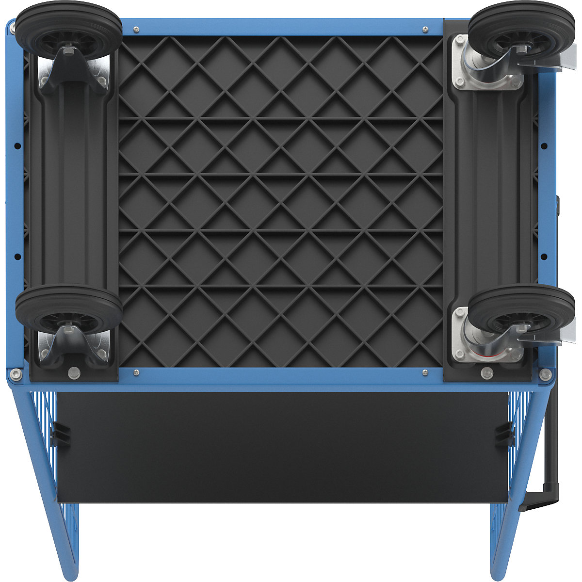 Cărucior etajat cu pereți laterali din grilaj – eurokraft pro (Imagine produs 6)-5