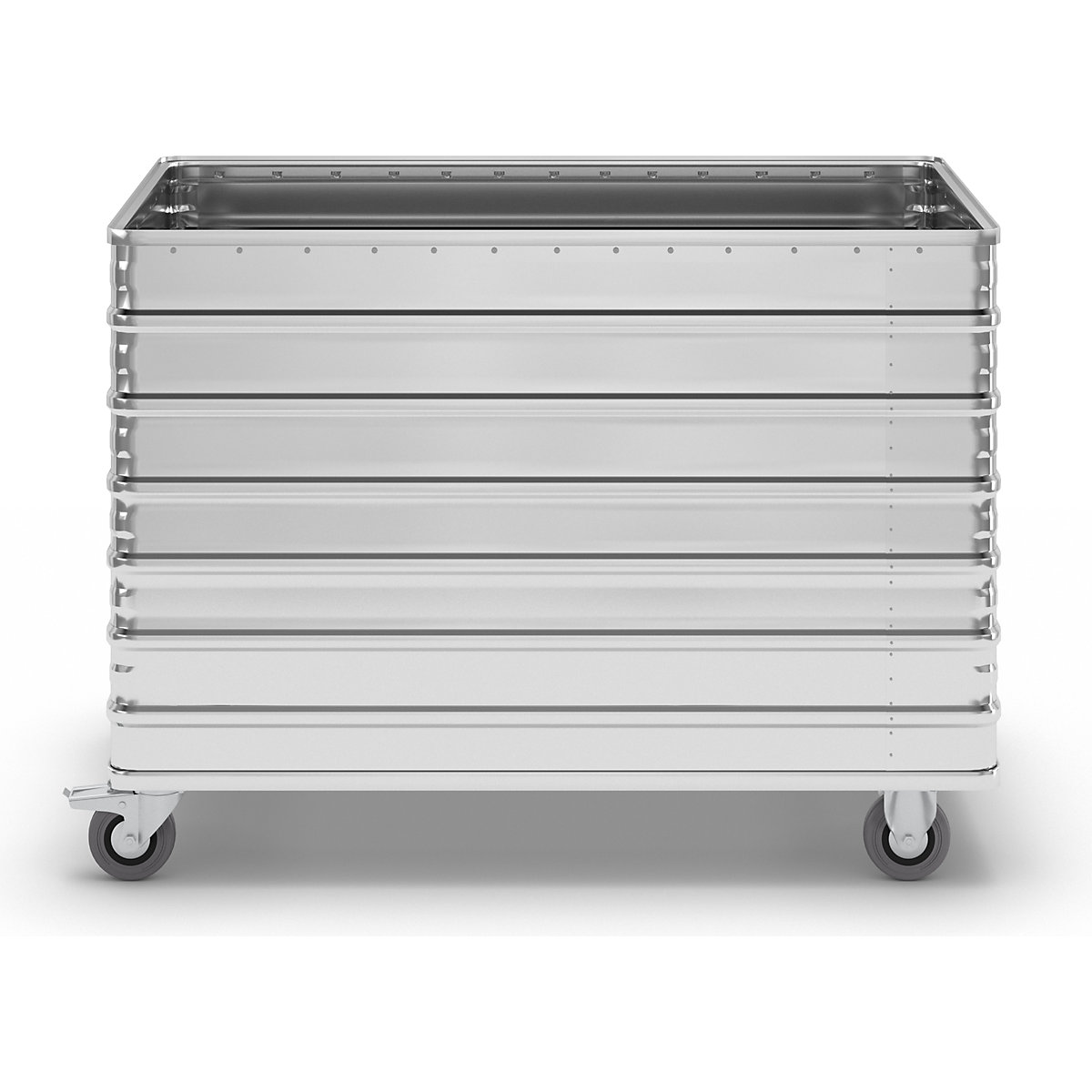Cărucior tip container din aluminiu, pereți plini – Gmöhling (Imagine produs 2)-1