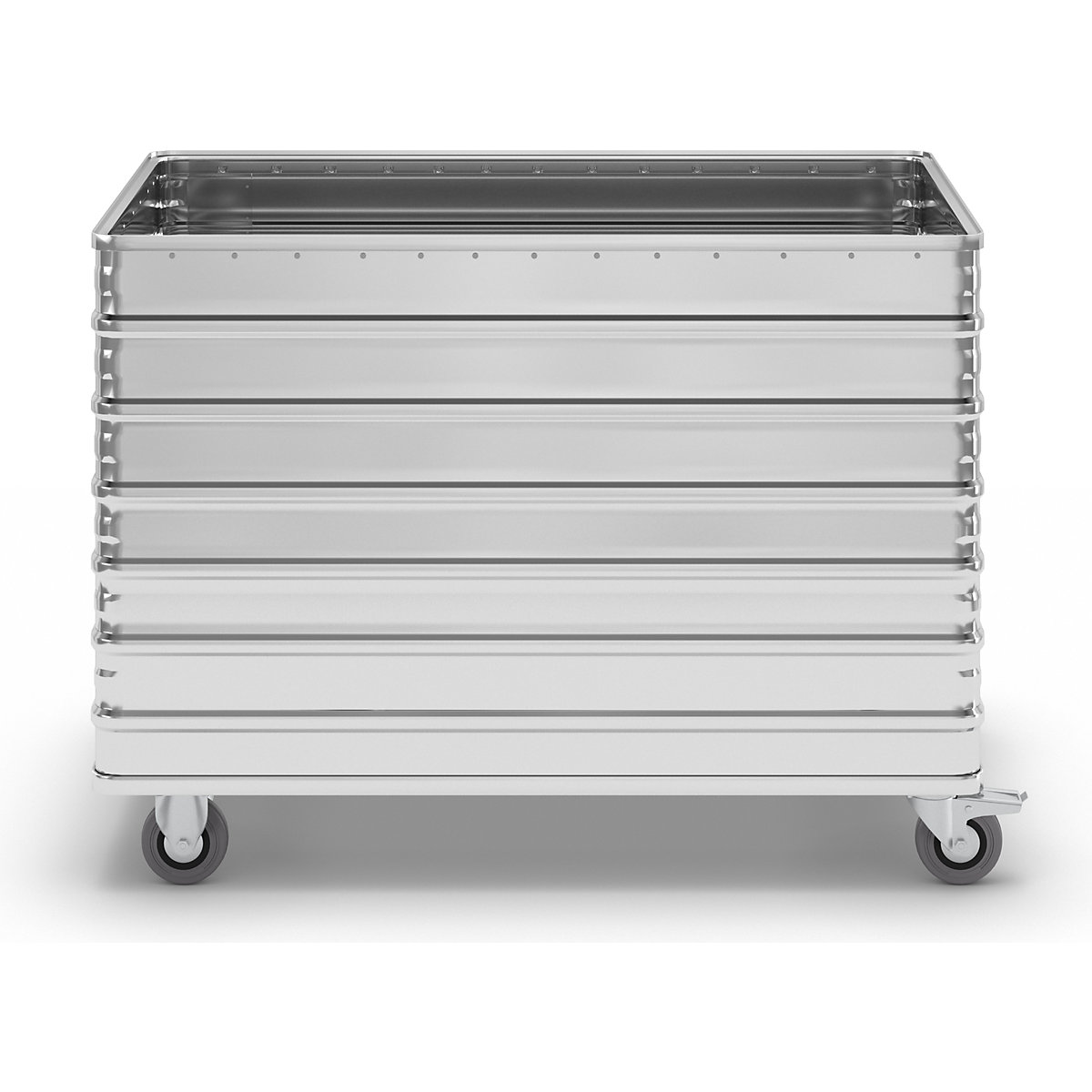 Cărucior tip container din aluminiu, pereți plini – Gmöhling (Imagine produs 3)-2