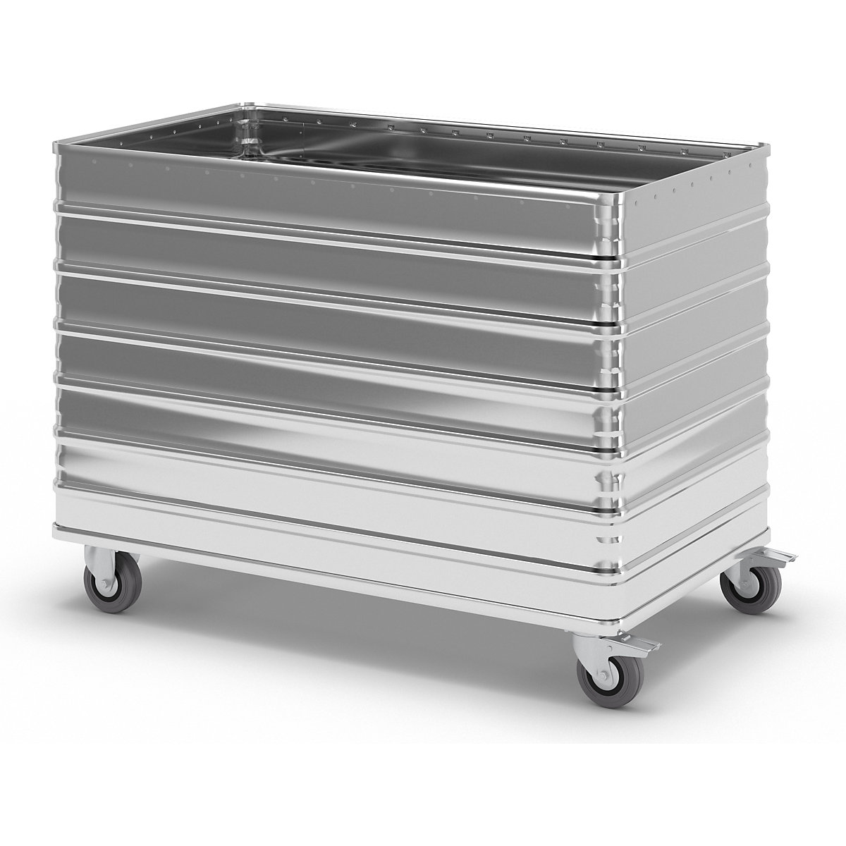 Cărucior tip container din aluminiu, pereți plini – Gmöhling (Imagine produs 4)-3