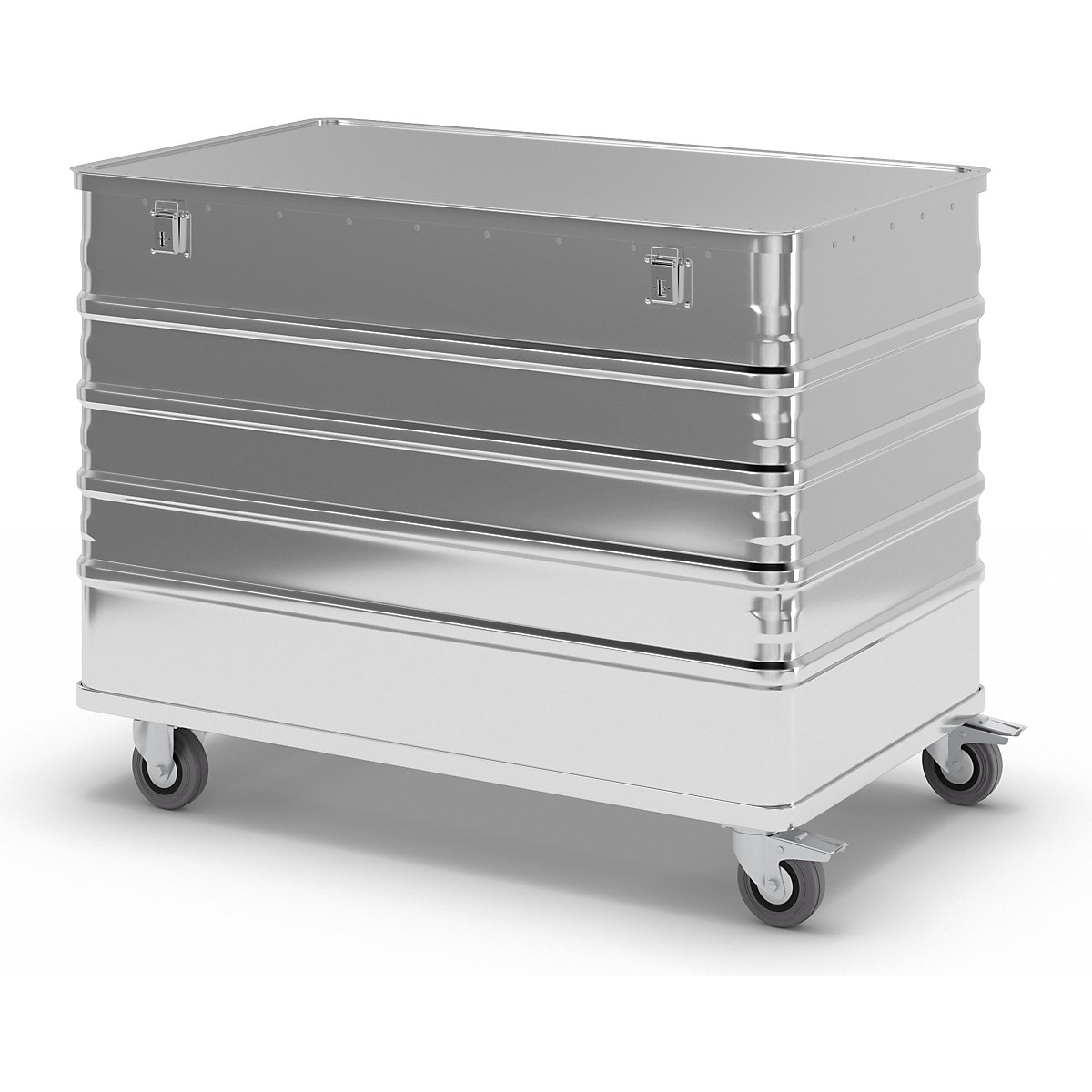 Cărucior tip container din aluminiu, pereți plini – Gmöhling (Imagine produs 4)-3