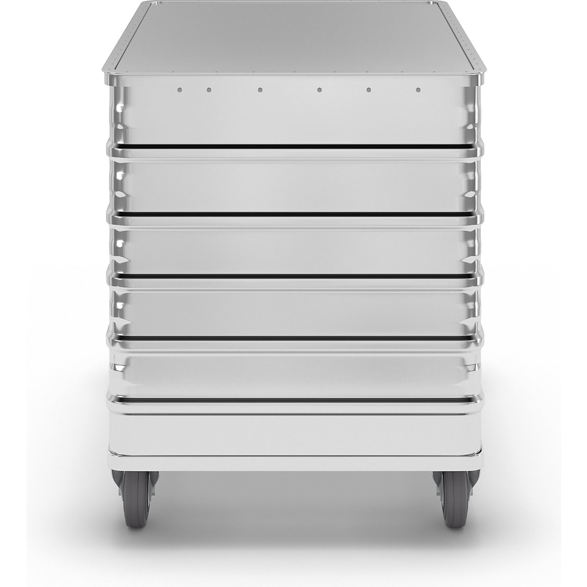 Cărucior tip container din aluminiu, pereți plini – Gmöhling (Imagine produs 5)-4