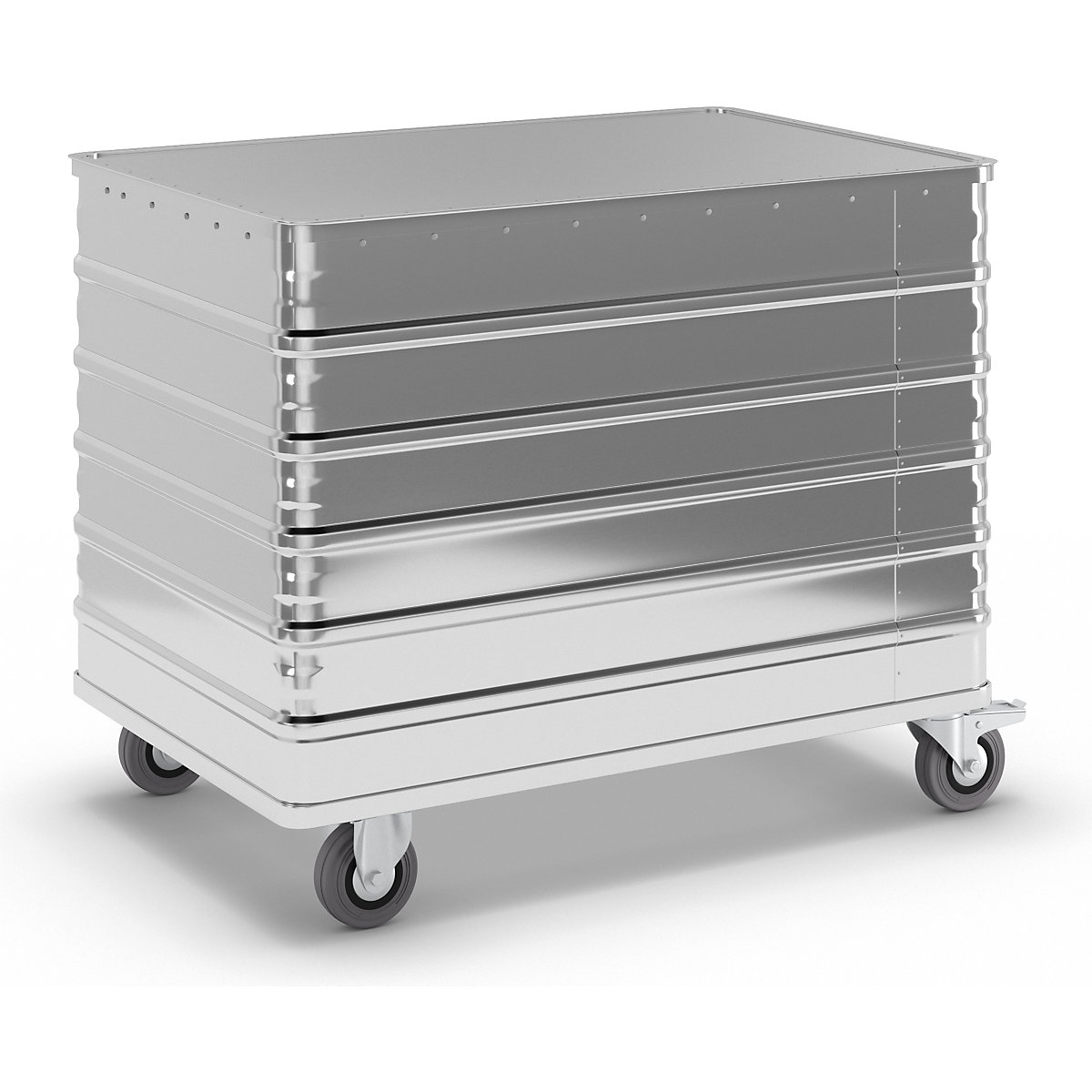 Cărucior tip container din aluminiu, pereți plini – Gmöhling