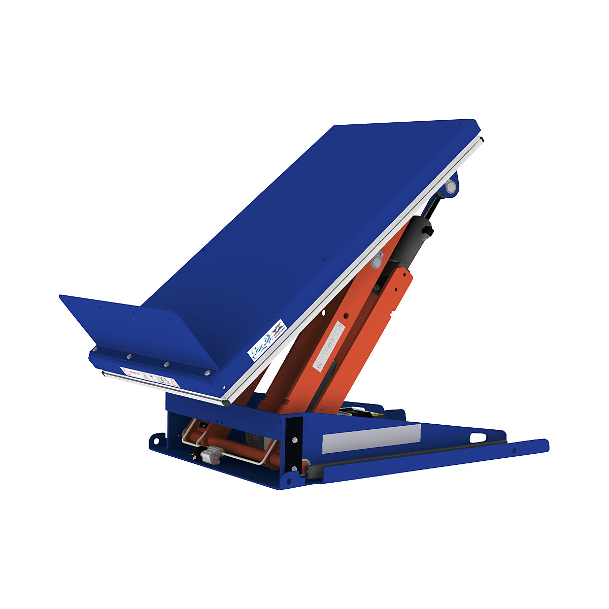 Hef-kantelapparaat – Edmolift, G-platform, kantelen via de korte zijde, breedte 800 mm, voor contragewichtstapelaar-1