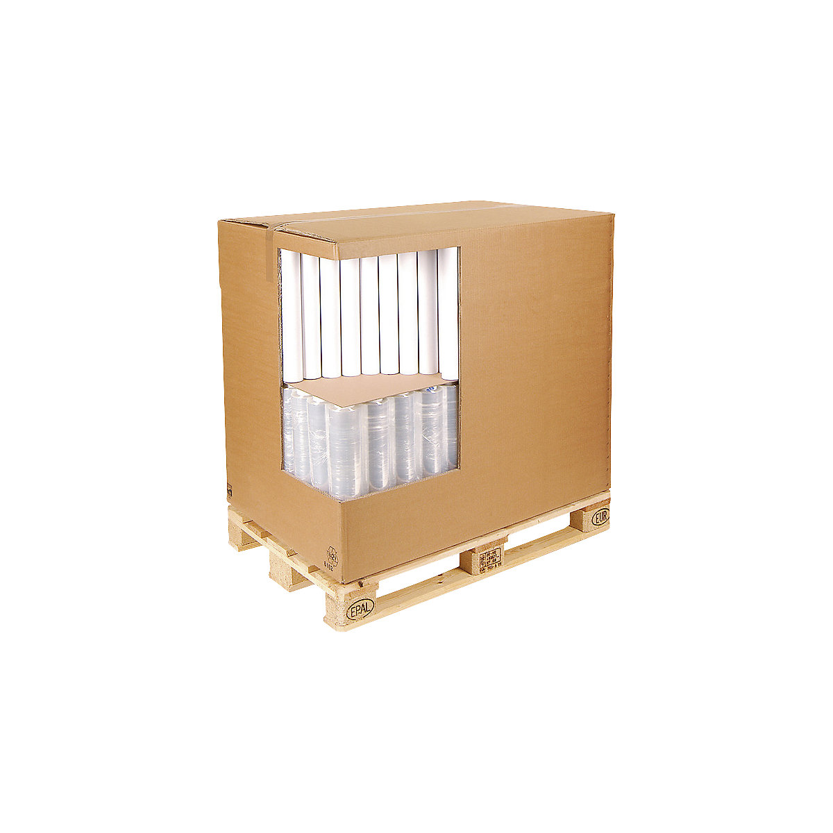 Pallet interlayers made of corrugated cardboard – ratioform terra, single fluted, LxW 565 x 365 mm, pack of 25, 2+ packs-2