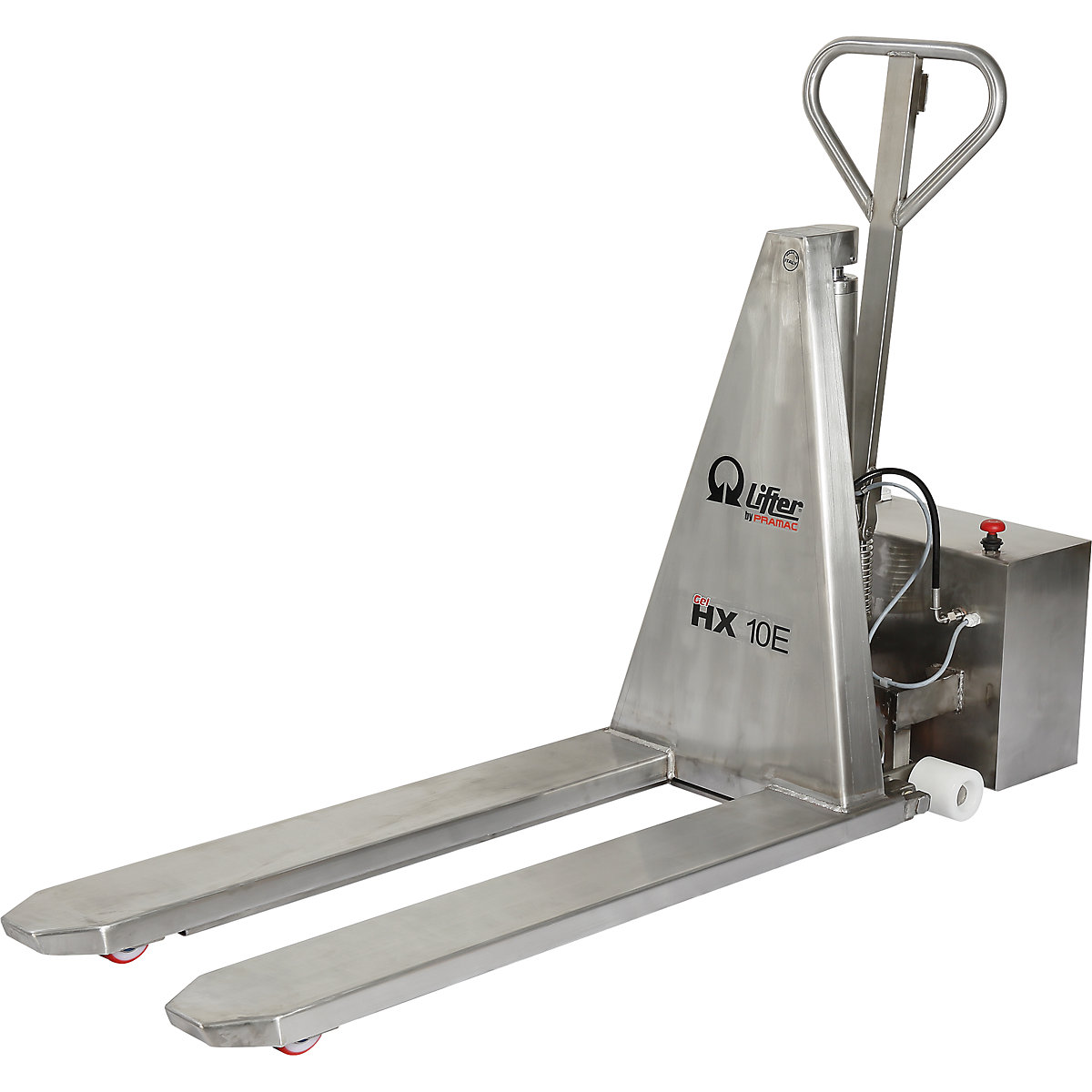 Edelstahl-Scherengabelhubwagen Pramac, elektrisch, Tragfähigkeit 1000 kg-1