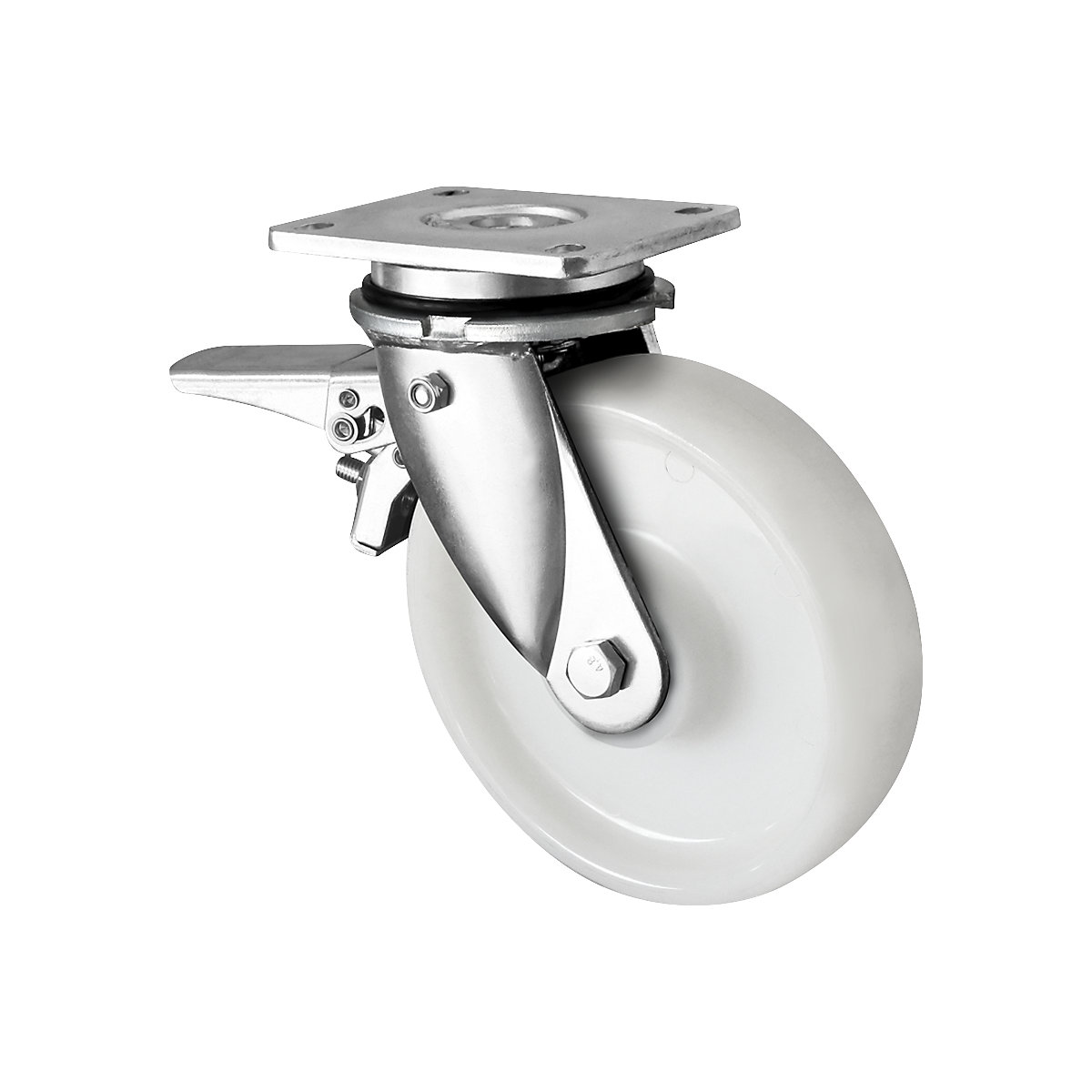 Kółko z poliamidu, spawana obudowa z blachy stalowej – eurokraft basic