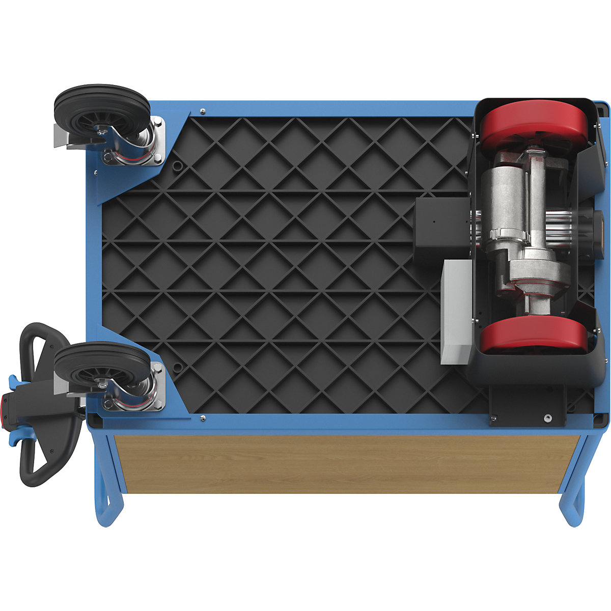 Cărucior cu platformă cu motor electric – eurokraft pro (Imagine produs 10)-9