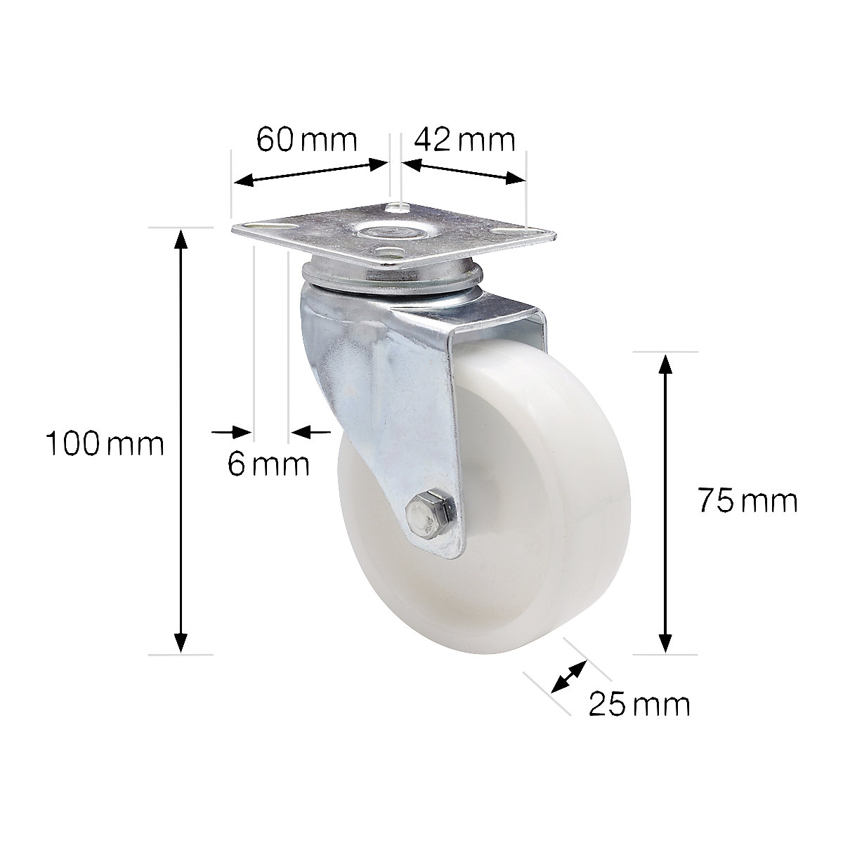 Roți pivotante pentru aparate, plastic – Wagner (Imagine produs 2)-1