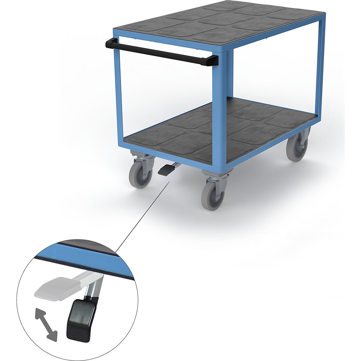 Assembly trolley, max. load 500 kg – eurokraft pro (Product illustration 2)-1