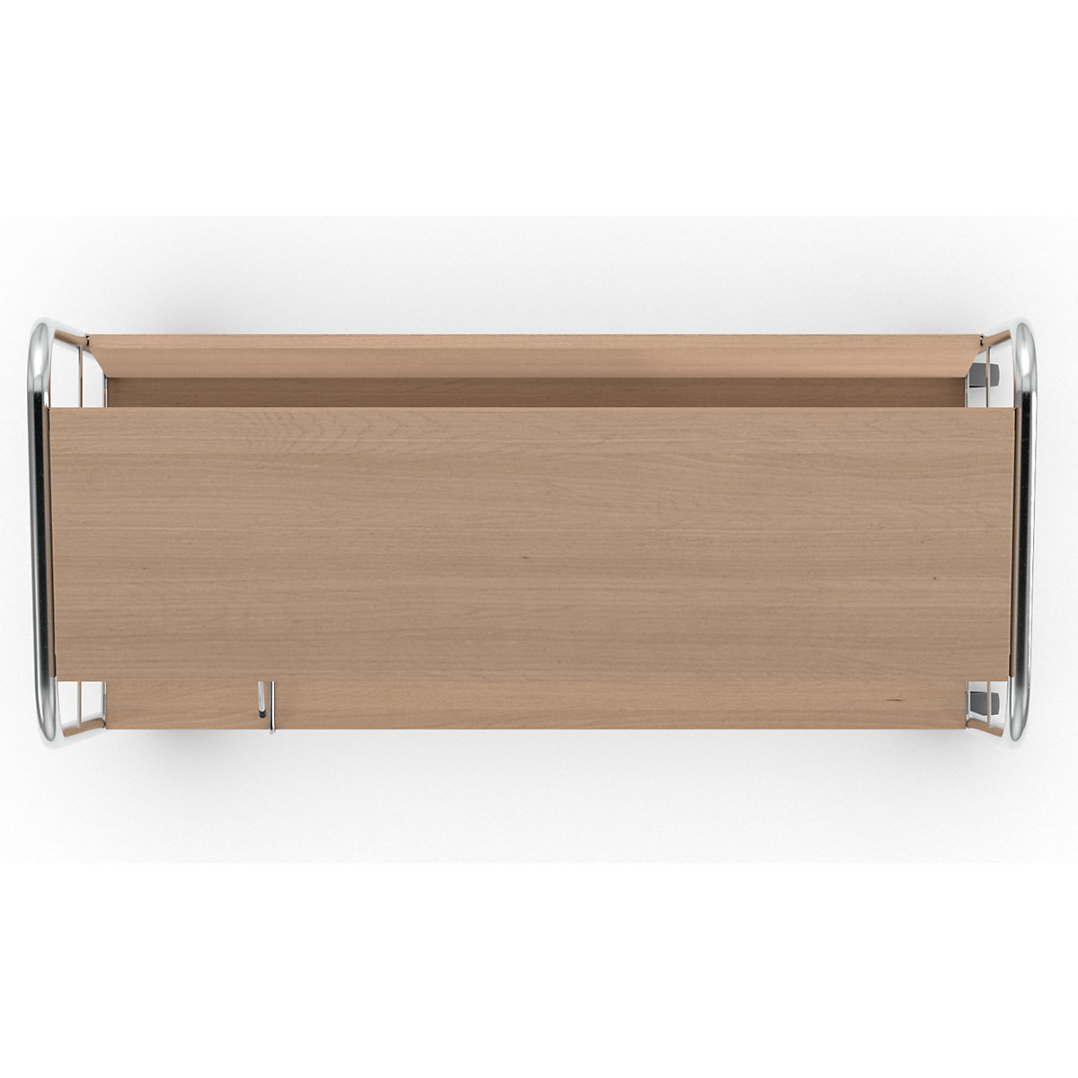 File trolley with top shelf, chrome plated – HelgeNyberg (Product illustration 2)-1