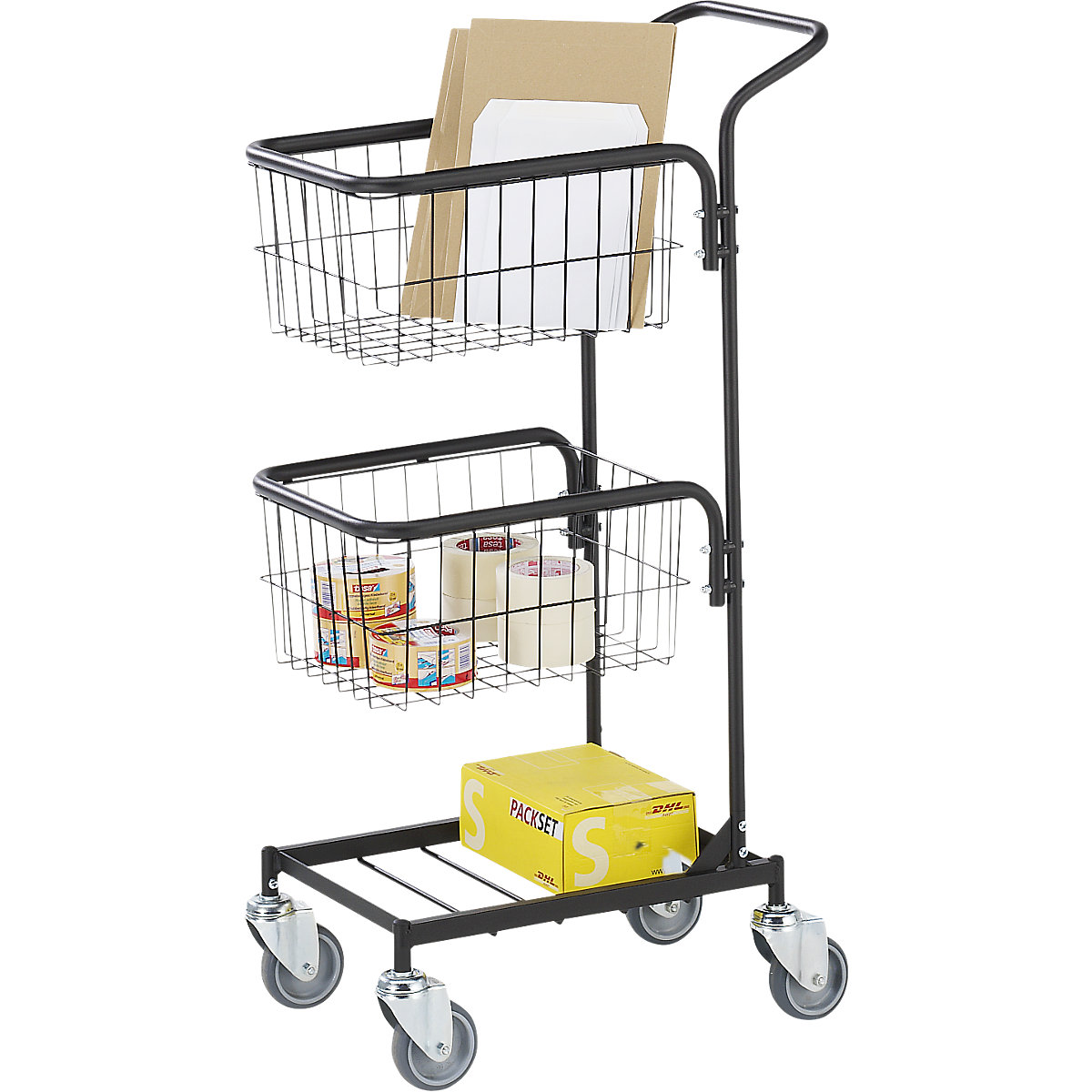 KOMPAKT office trolley – eurokraft pro (Product illustration 2)-1